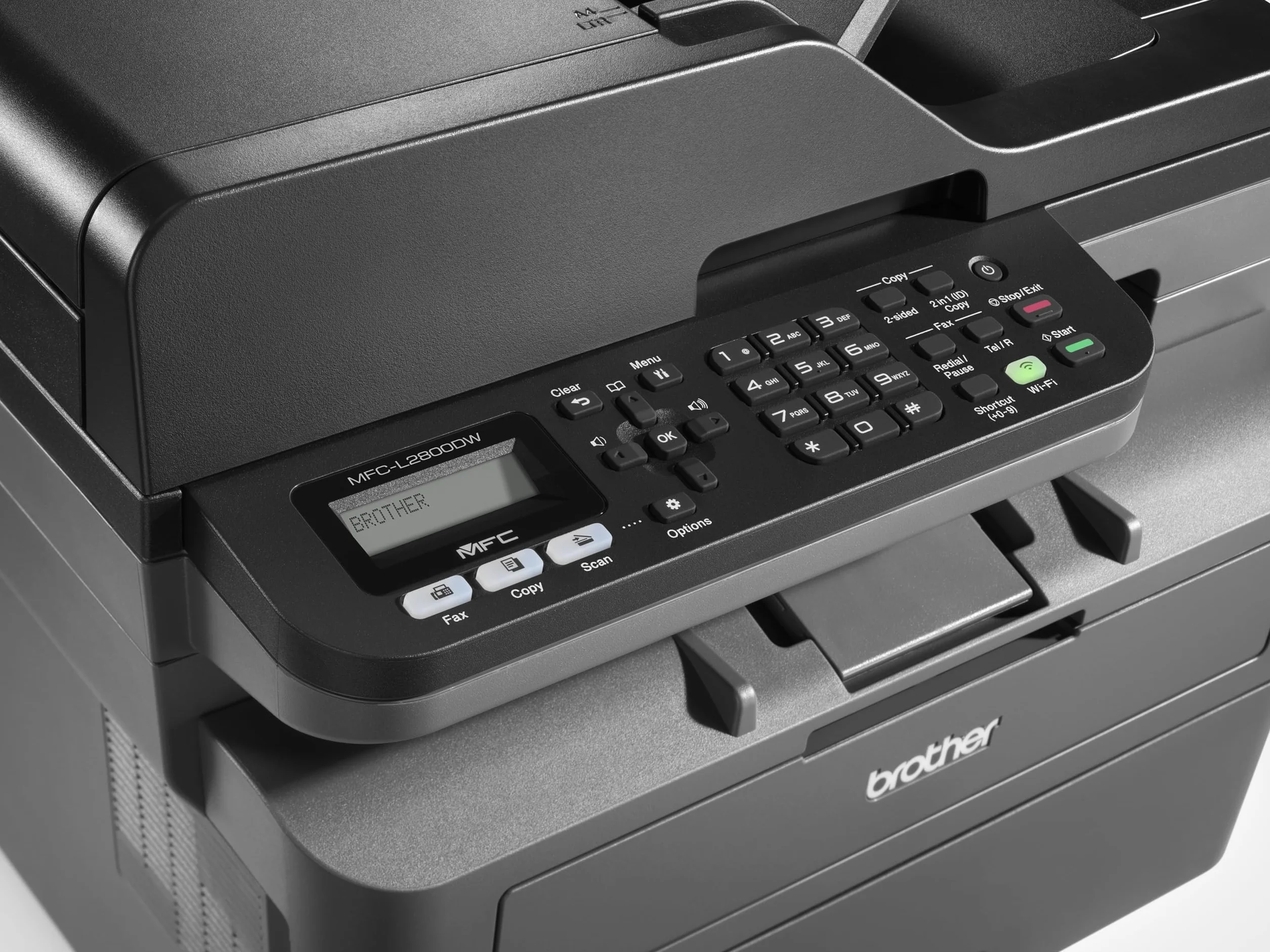 Brother MFCL2800DW Impresora multifunción láser monocromo WiFi fax dúplex automático ADF 50 hojas