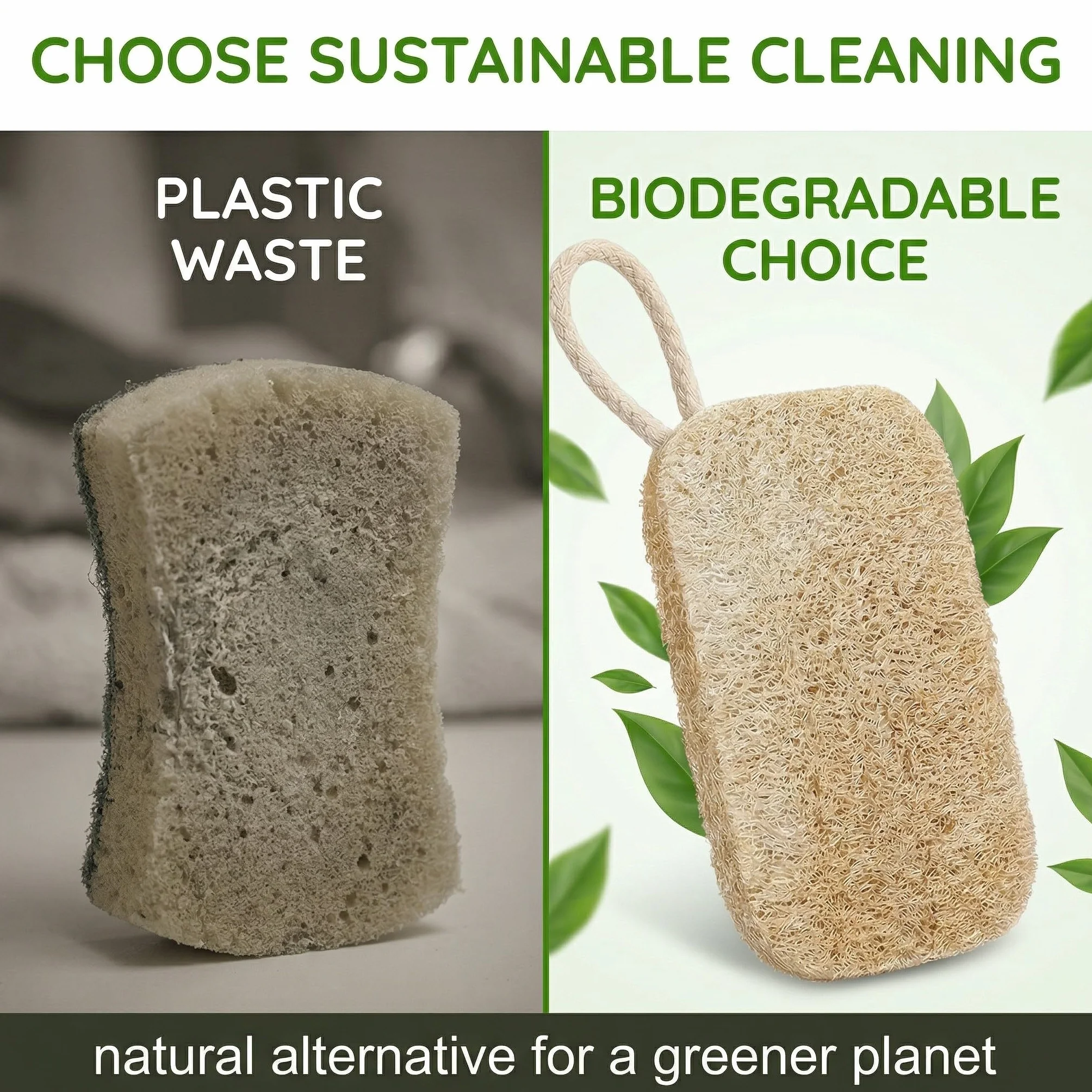 Esponja Lufa Natural Biodegradable 8 Piezas