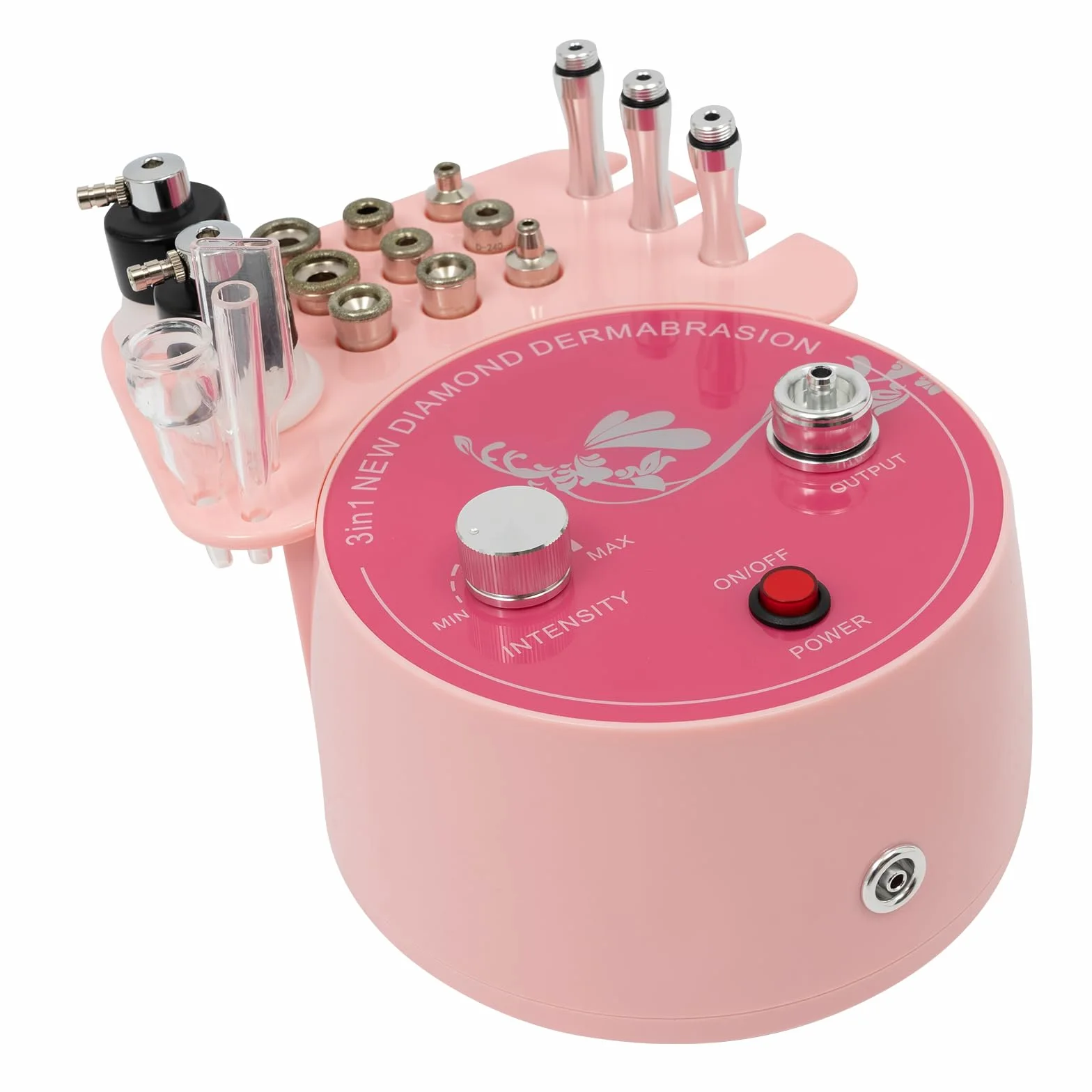Máquina de dermoabrasión de microdermoabrasión de diamante 3 en 1,9 puntas de diamante,Succión ajustable,Cuidado integral de la piel,Limpio e hidratado