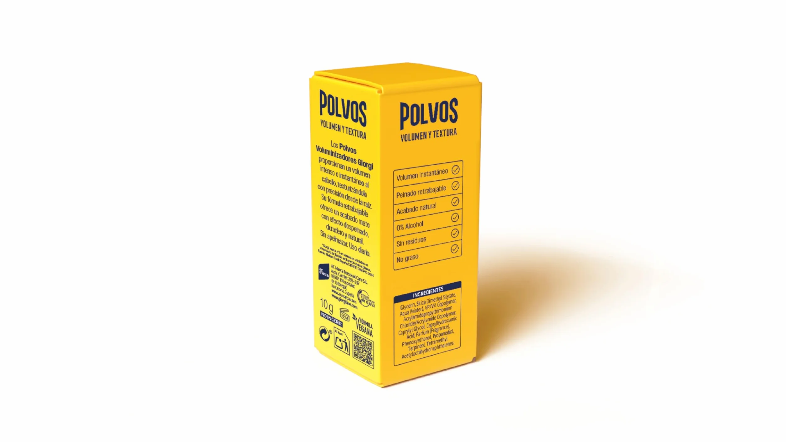 Giorgi Line Polvos Voluminizadores 10 g Volumen Intenso Raíz Acabado Mate Powder to Wax Sin Alcohol Siliconas