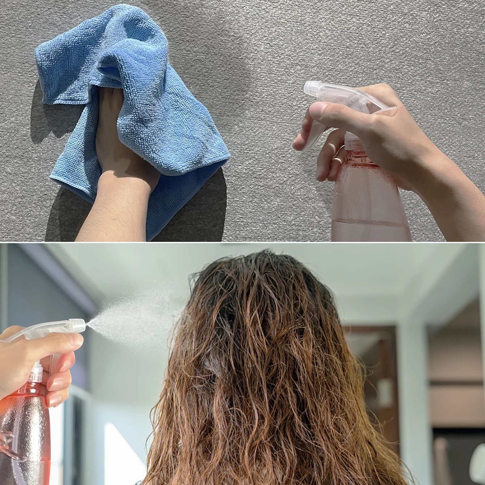 Gvolatee 3 Piezas Botella Pulverizador 500 ml, Plastico Gatillo Botellas de Spray Vacías Rellenable Transparente