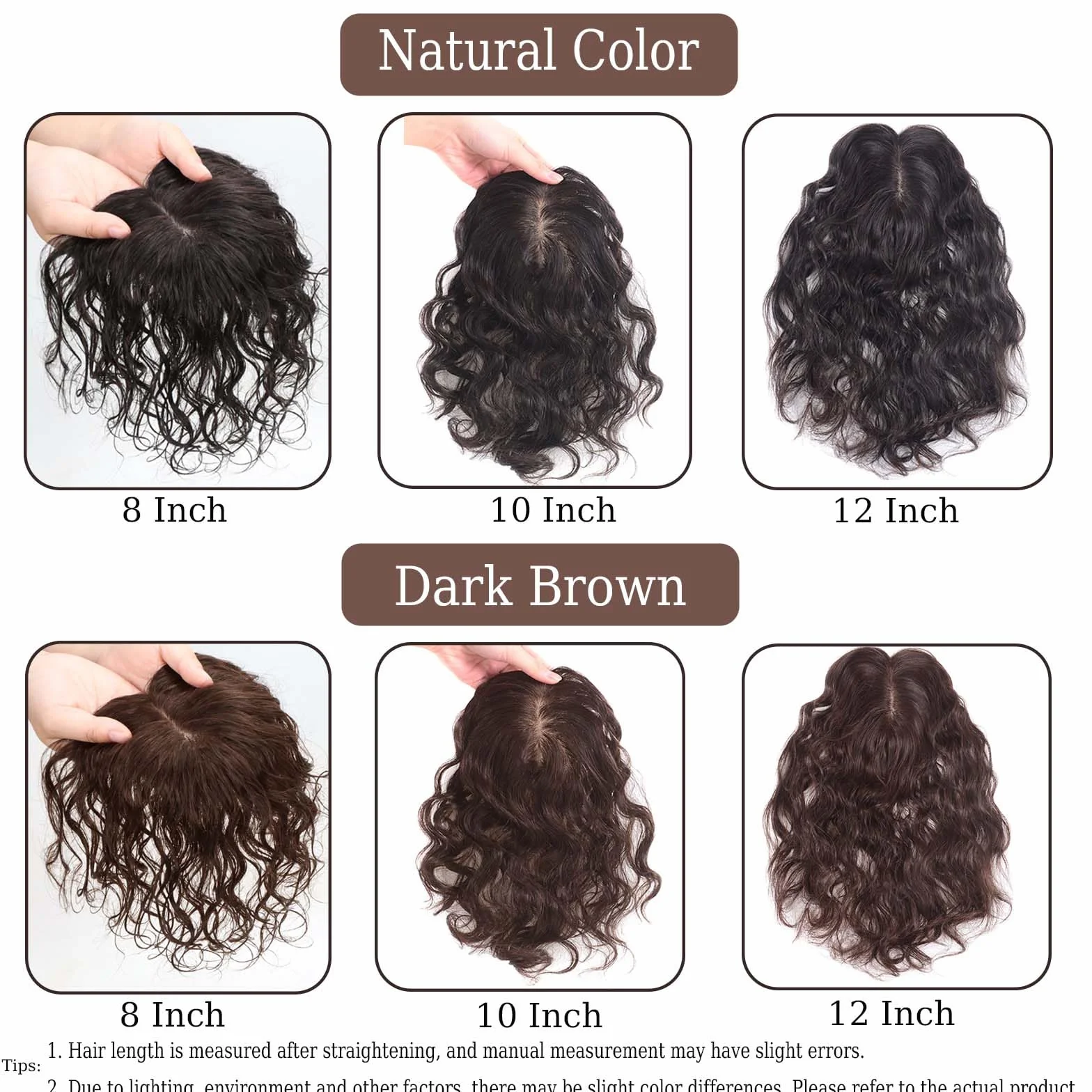 Extensiones de pelo humano rizado corto para mujeres con adelgazamiento de 30 cm, parte central de 30 cm, extensiones de pelo ondulado con clip, cobertura pequeña de 7 x 10 cm, base de seda, color