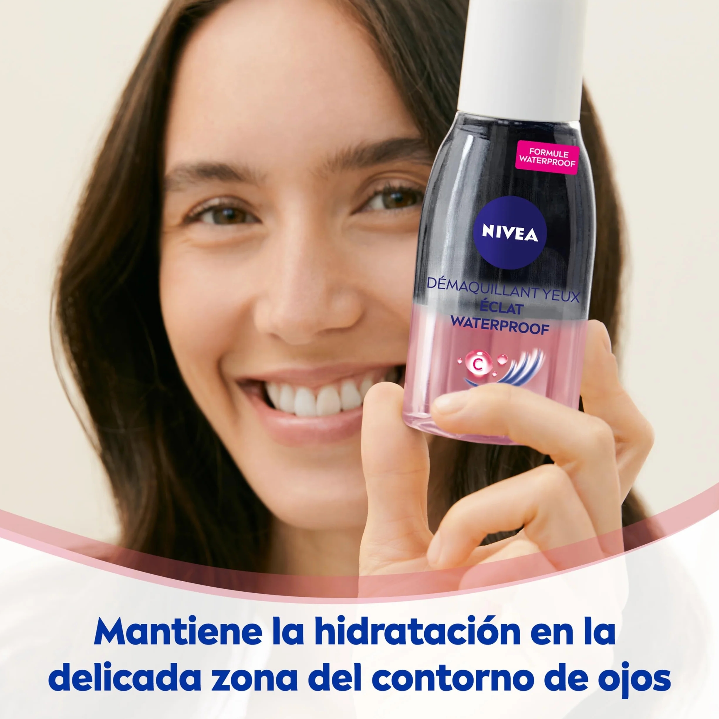 NIVEA Desmaquillador de Ojos Iluminador Waterproof 125 ml Bifásico con Vitamina C