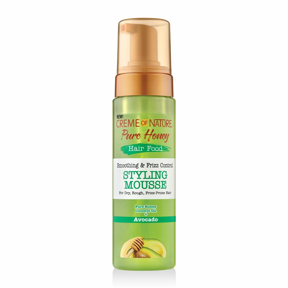 Creme of Nature Pure Honey Hair Food Avocado Espuma para peinar 207ml