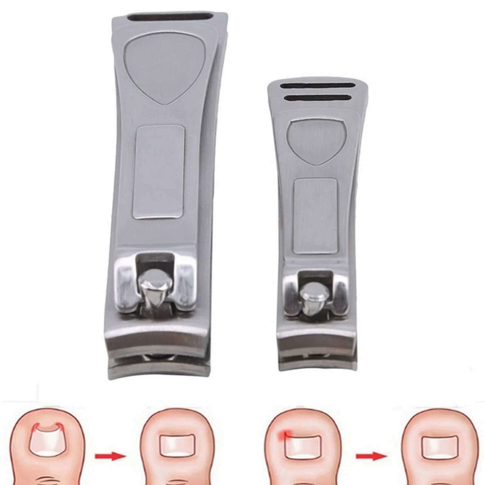Cortaúñas, cortaúñas de Acero Inoxidable, cortaúñas, Herramientas para uñas, Tijeras de uñas Antideslizantes, Cuchillo de manicura con Lima