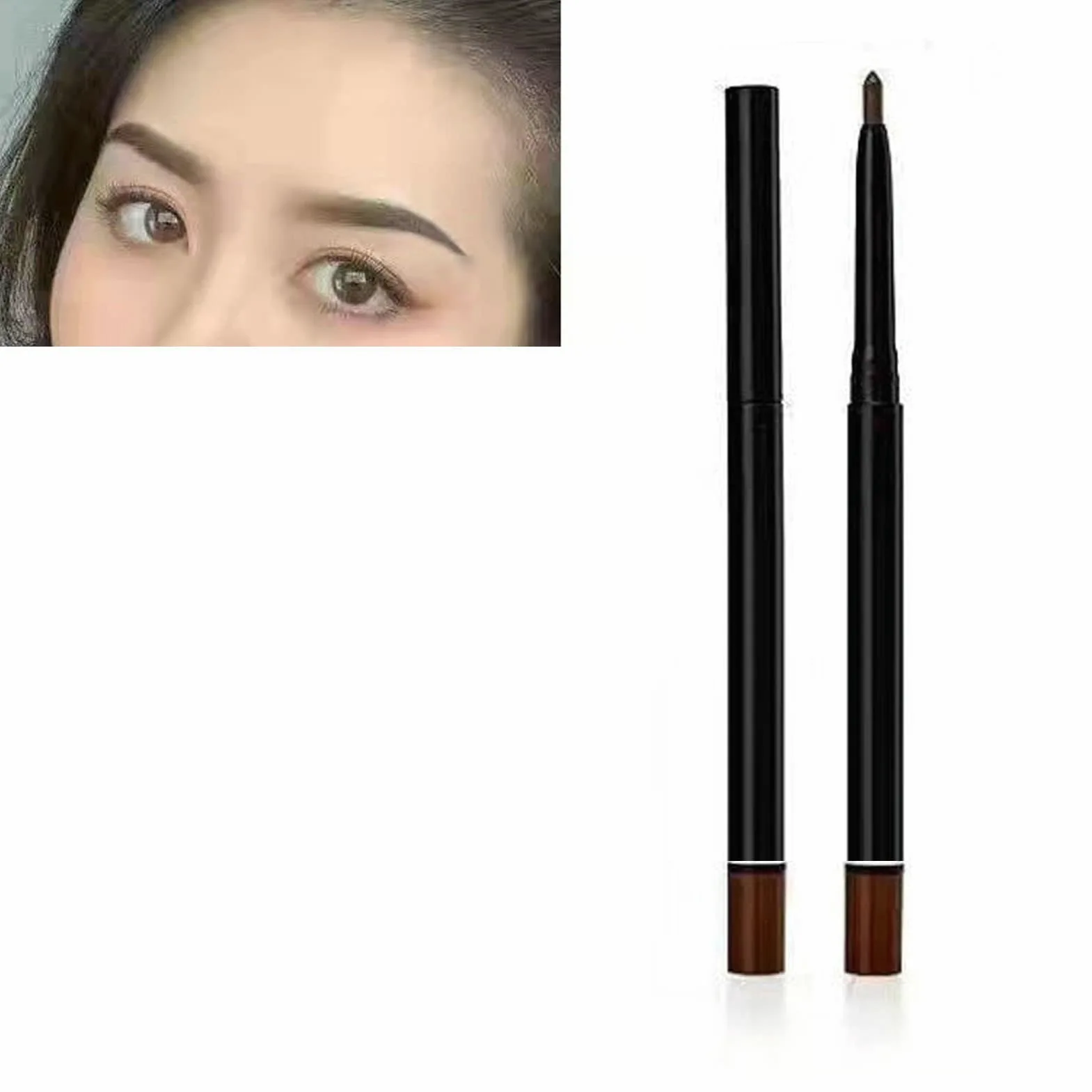 Pongnas Lápiz Gel Cremoso de Larga Duración y Suave Deslizamiento para Ojos, Labios, Rostro con Excelente Pigmentación, No Alérgico, Fácil de Combinar con Looks de Maquillaje (Marron oscuro)