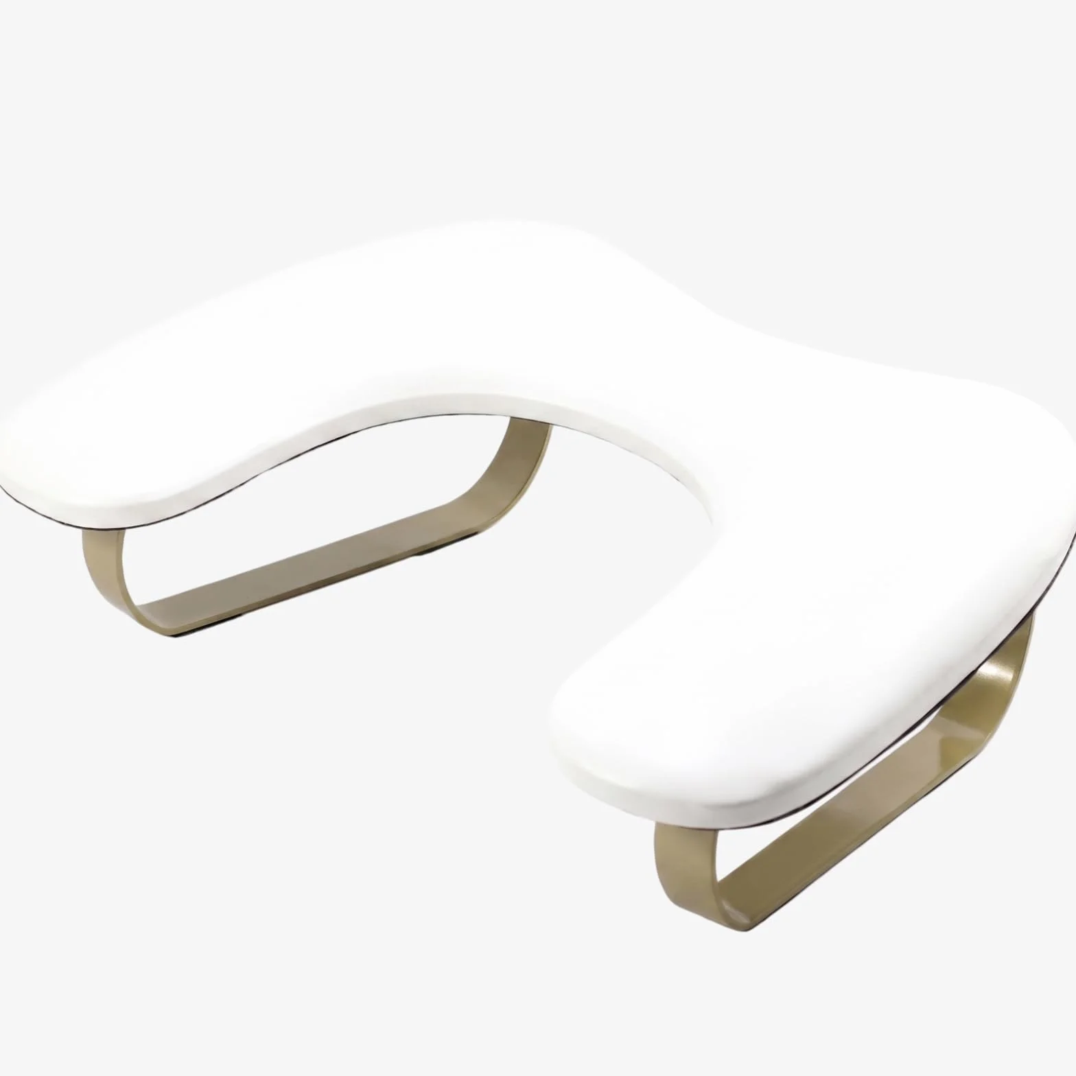 Reposabrazos en forma de U: soporte de arco dorado para uñas, soporte ergonómico en ángulo de 45° para profesionales del arte de uñas y uso doméstico, reposamanos de manicura y pedicura
