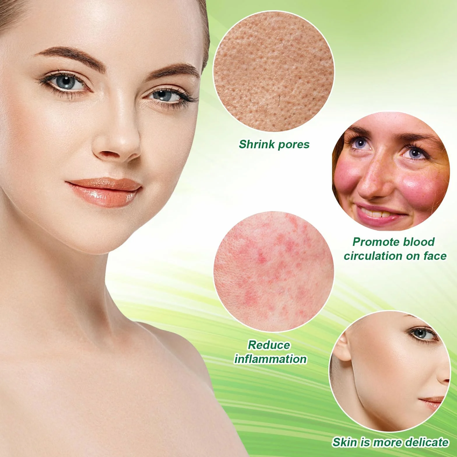 Cuenco Facial para Hielo de Silicona Plegable, Compartimento Integrado, Inmersión Facial para Tonificar Piel y Aliviar Acné (Negro)