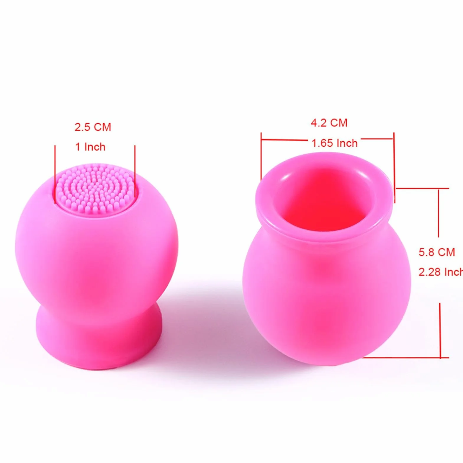 Plumper de labios de silicona con cepillo potenciador de succión multiusos