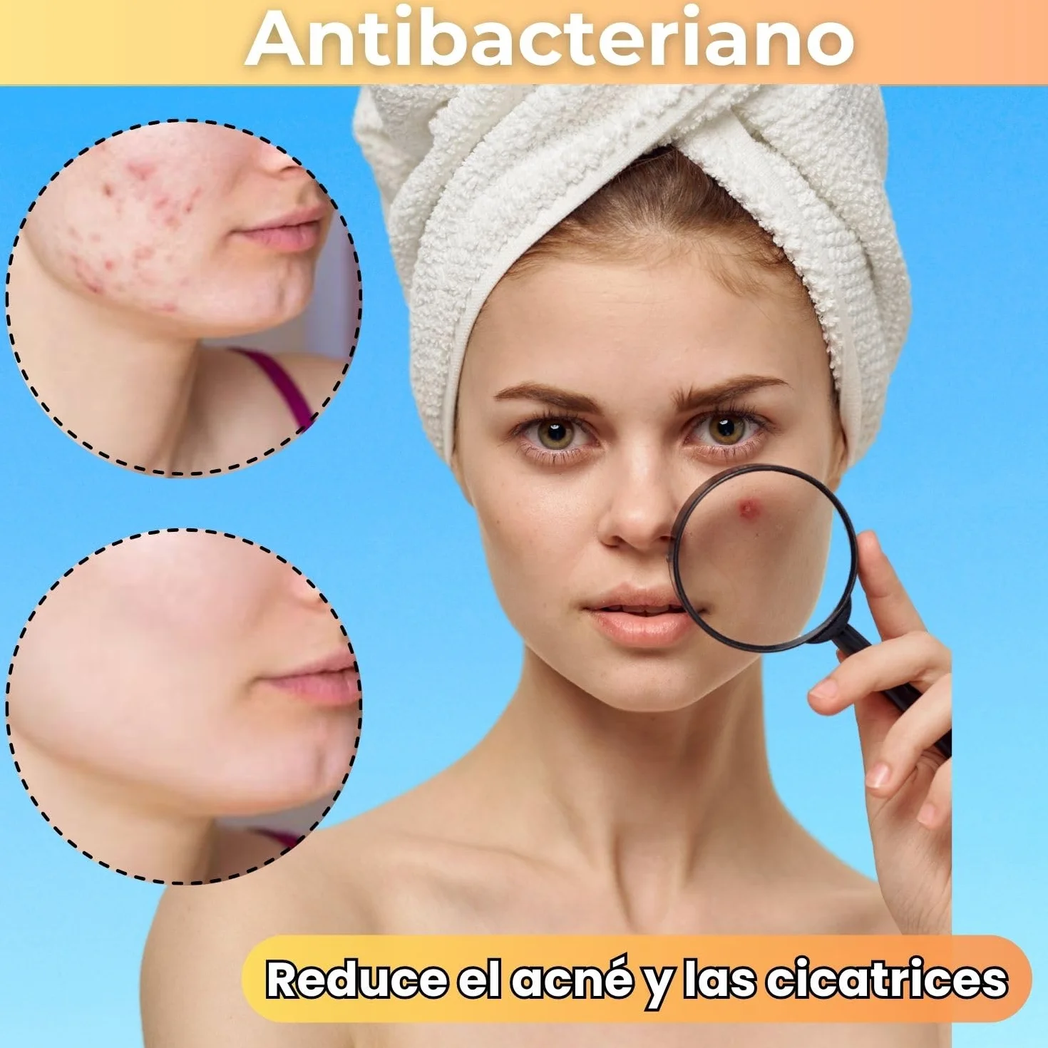 Alta Frecuencia Facial y Capilar Profesional - High Frequency Wand - Máquina Quita Arrugas, Acné y Manchas - Tecnología LED con 4 Electrodos