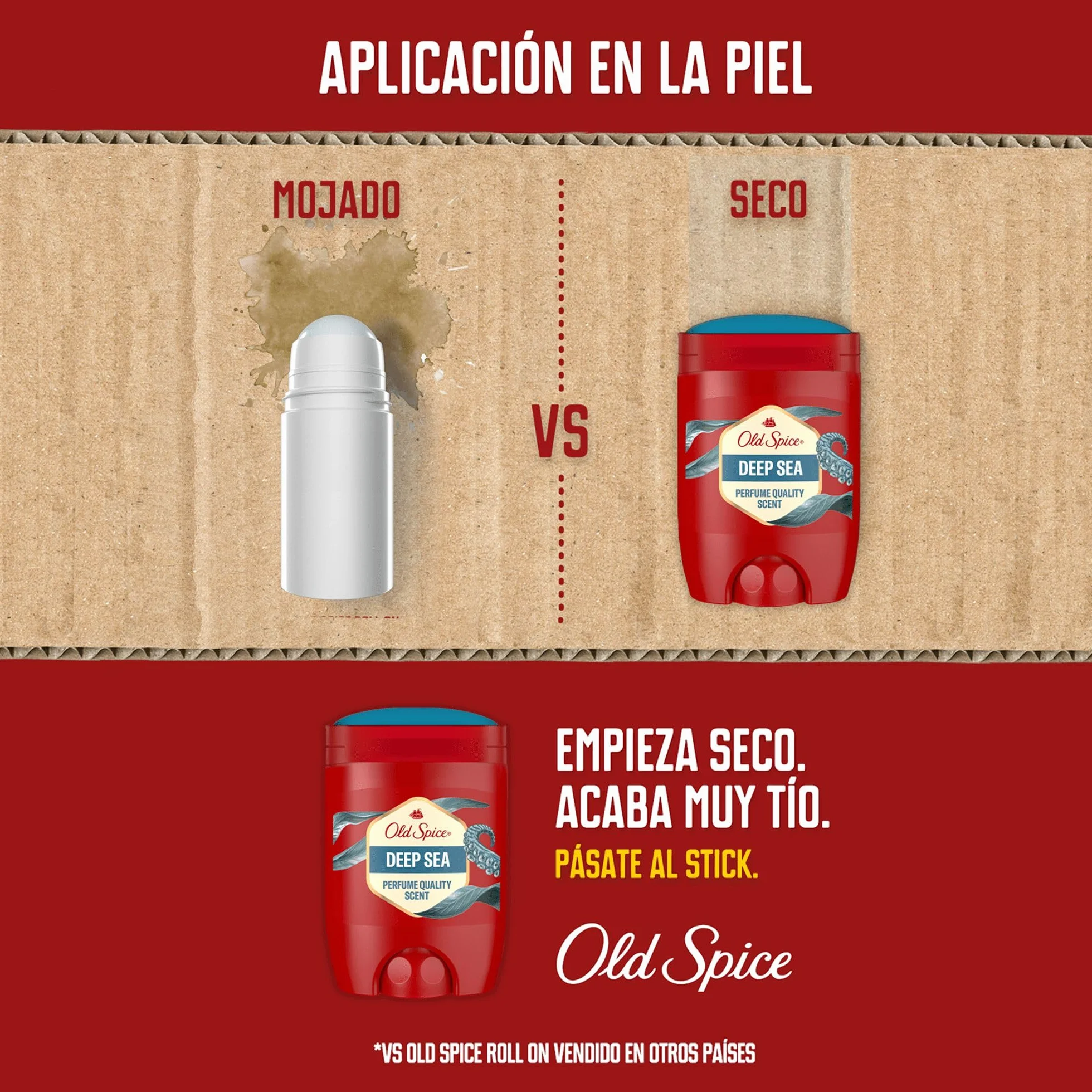 Old Spice Deep Sea Desodorante en Barra para Hombres 4x50ml, Fresco 24 Horas