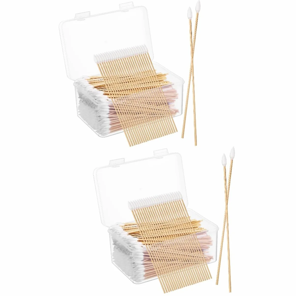 Beaupretty 1000 Piezas bastoncillo de algodón algodon bastoncillos hisopos de oído con punta puntiaguda aplicador de algodón hisopos para limpiar de oídos hisopo de maquillaje de ojos