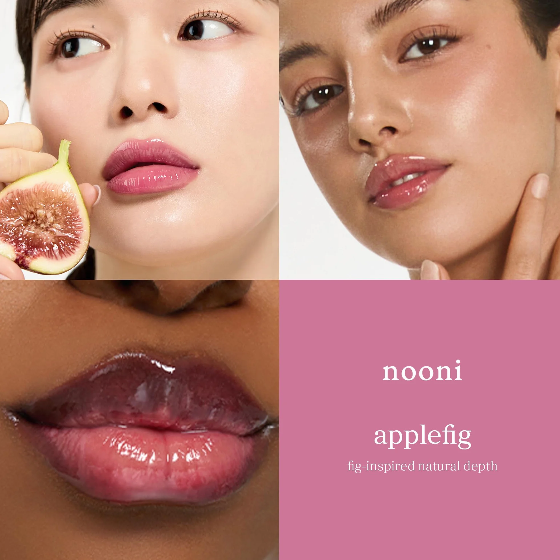 NOONI Aceite de labios coreano vegano de manzana, larga duración, hidratante, impermeable