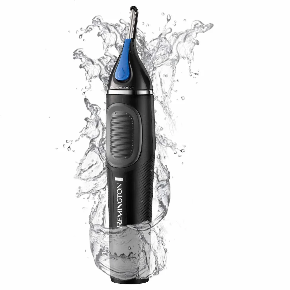Remington Cortapelos Nariz y Orejas Nano Series NE3870, Recortador Vertical Resistente Agua, 2 Peines
