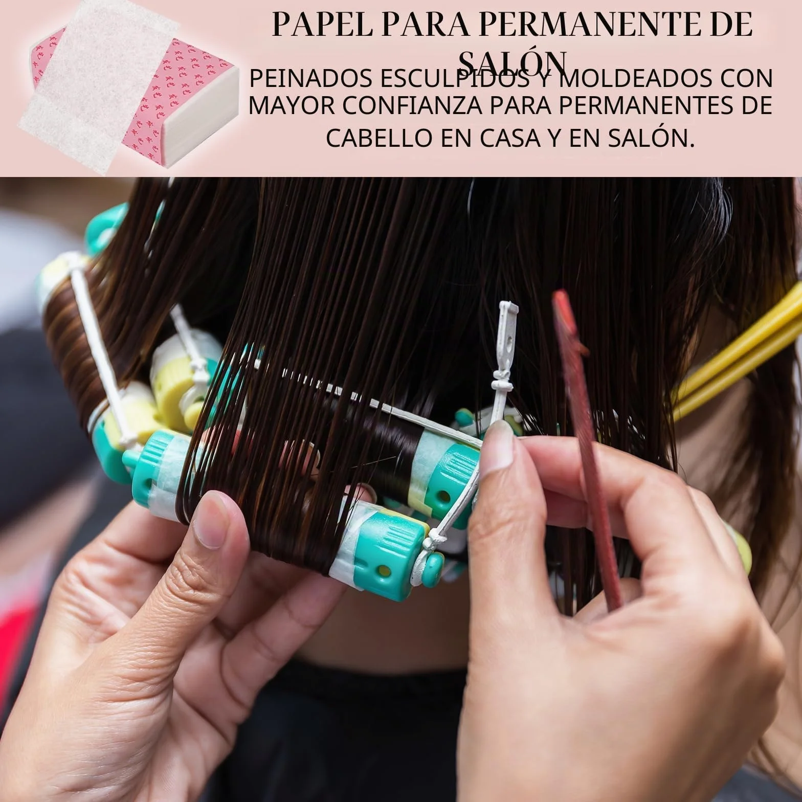 Papel para Permanente de Pelo 200 Piezas Profesional Papel Ultrafino