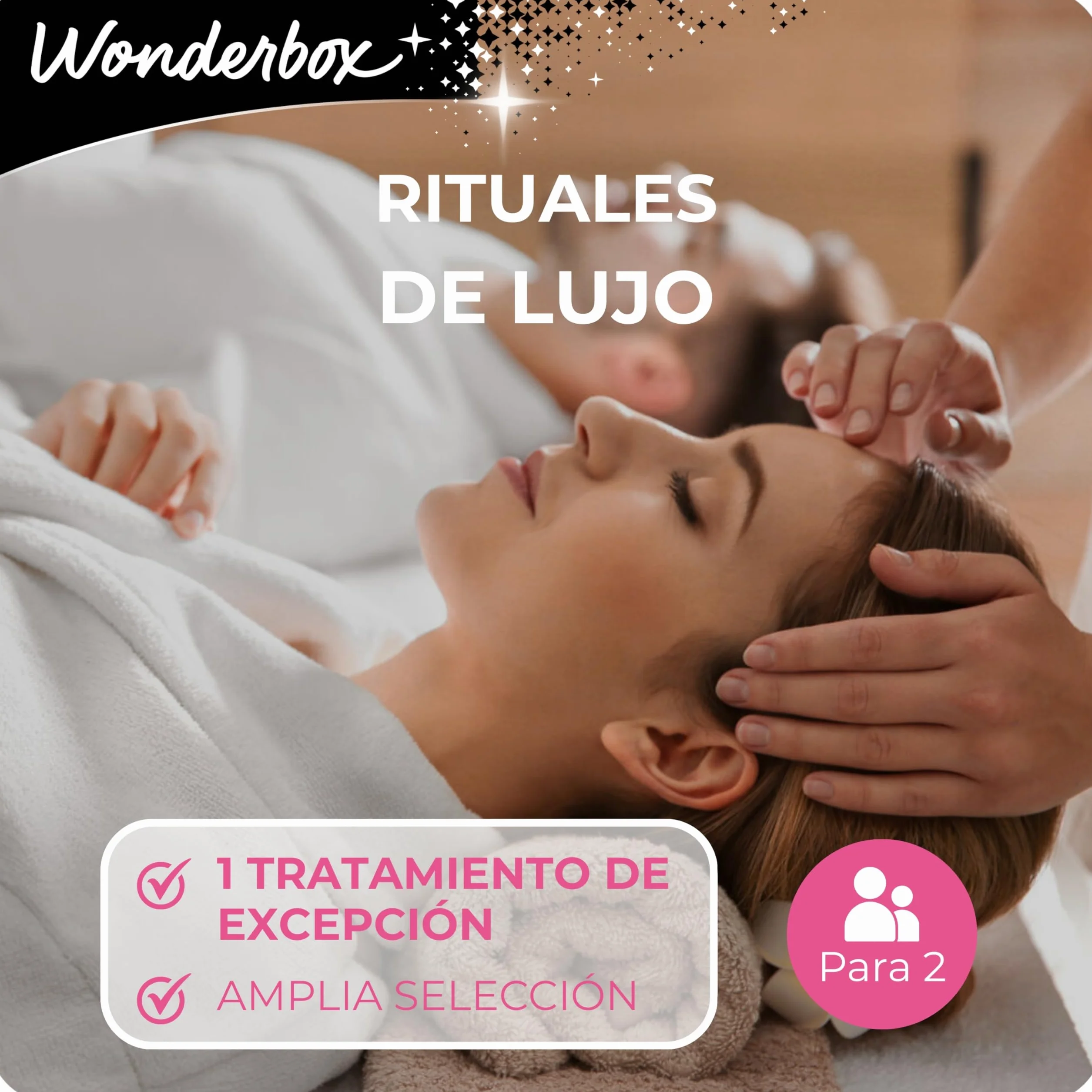 WONDERBOX - Caja Regalo - Rituales de Lujo - para 1 o 2 Personas | 1 tratamiento de excepción a elegir - Más de 1000 experiencias - Masajes en pareja, rituales con aceite de argán