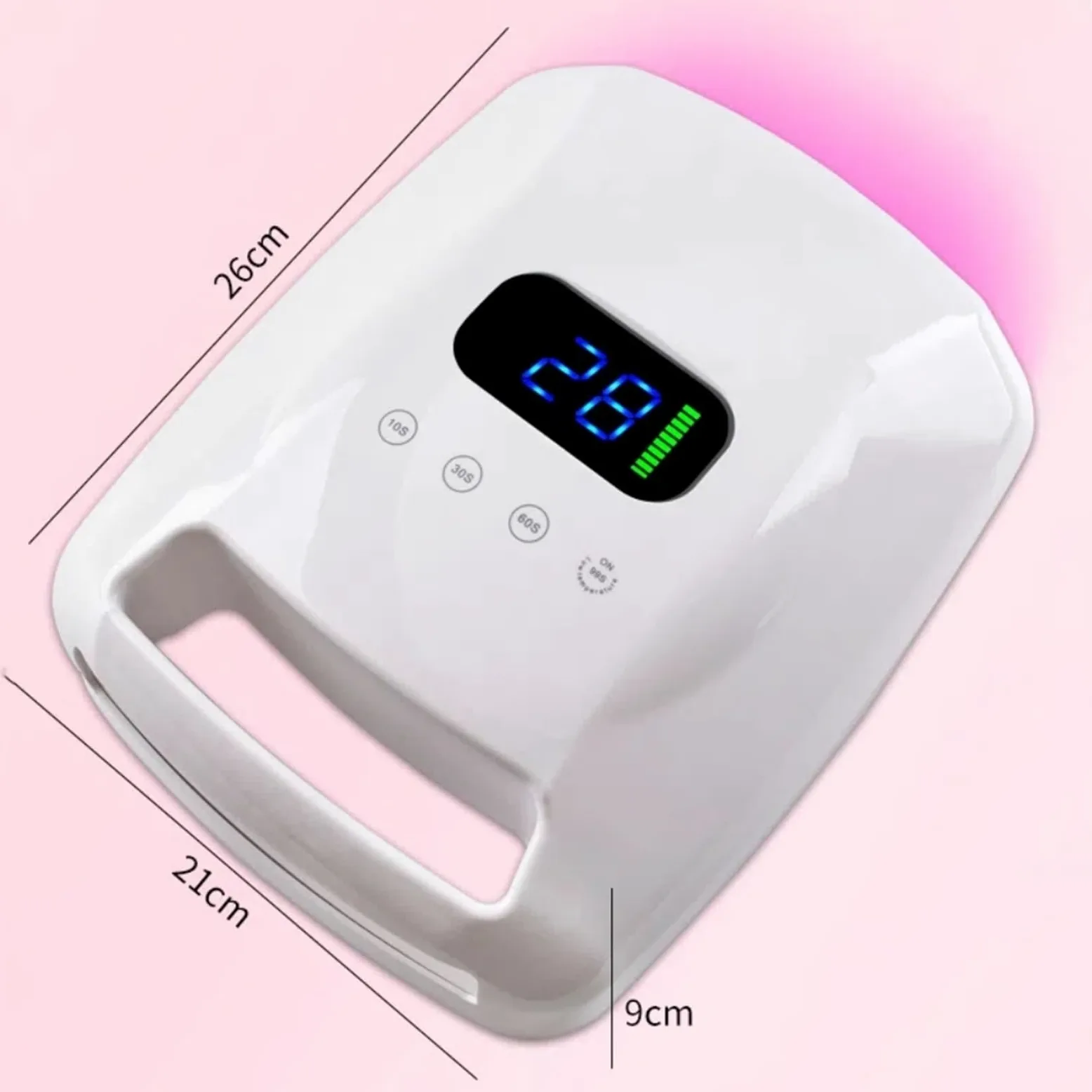 Lámpara LED para uñas, Lámpara UV LED de 96 W for uñas, secador manicura, máquina fototerapia, lámpara for for mujeres y niñas, herramienta salón(Bianco)
