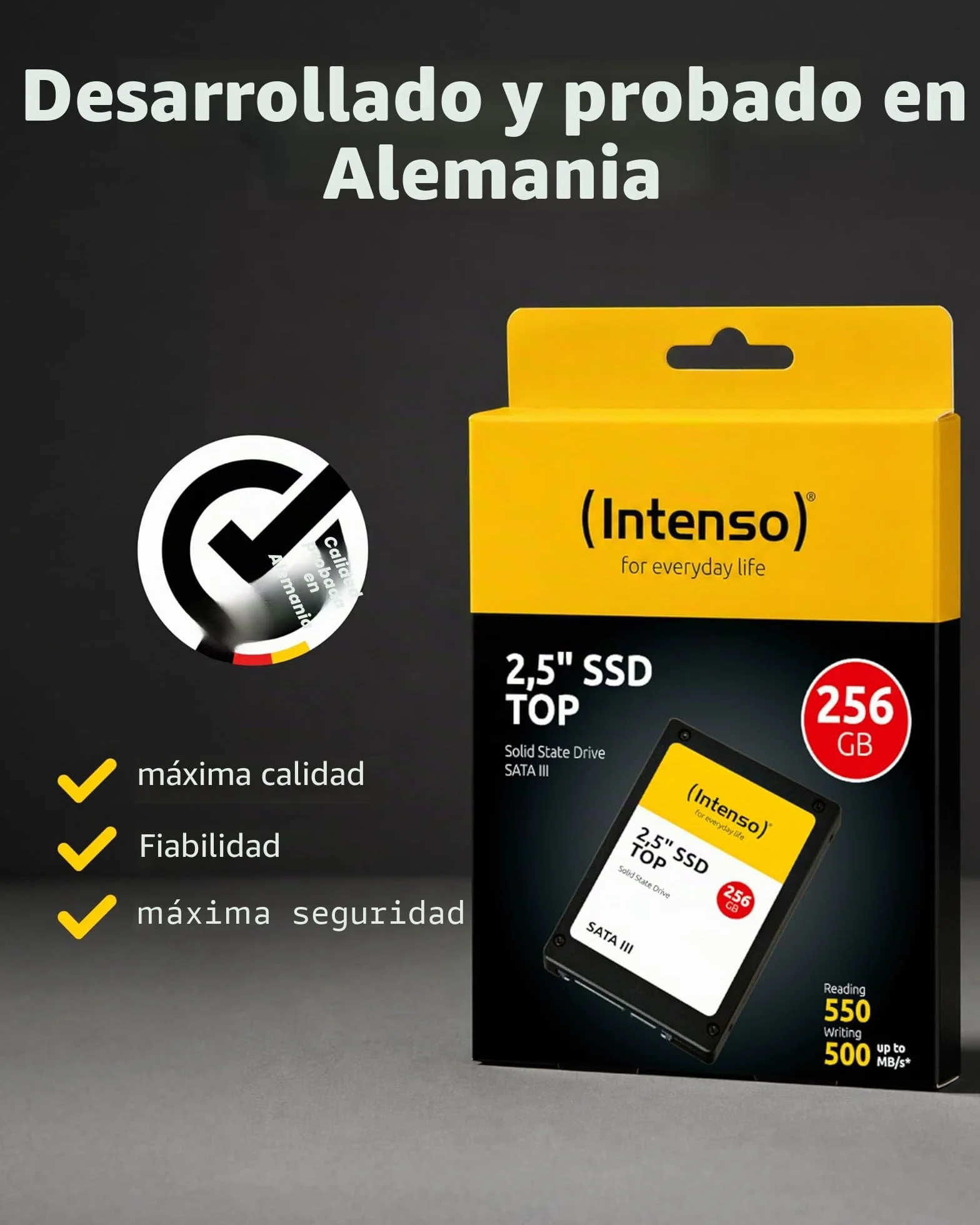 Intenso 2.5 Inch SSD SATA III 256 GB Unidad de estado sólido
