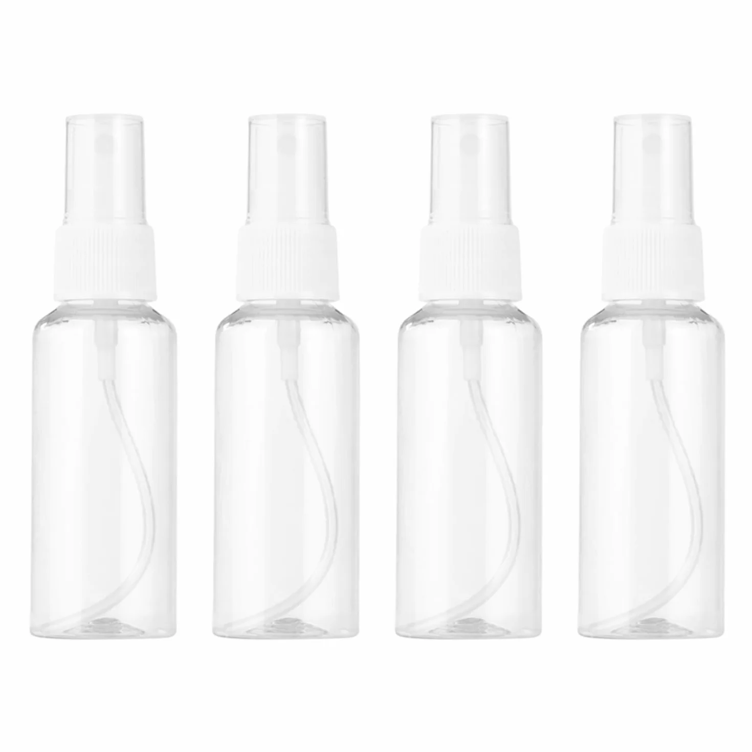 Botella Pulverizadora Pequeña 50ml Plástico Transparente Atomizador Rellenable de Viaje