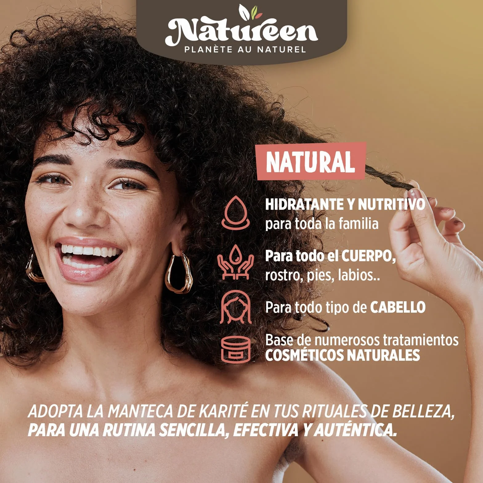 Manteca de Karité Ecológica 400 g - 100% Vegetal - Sin Refinar