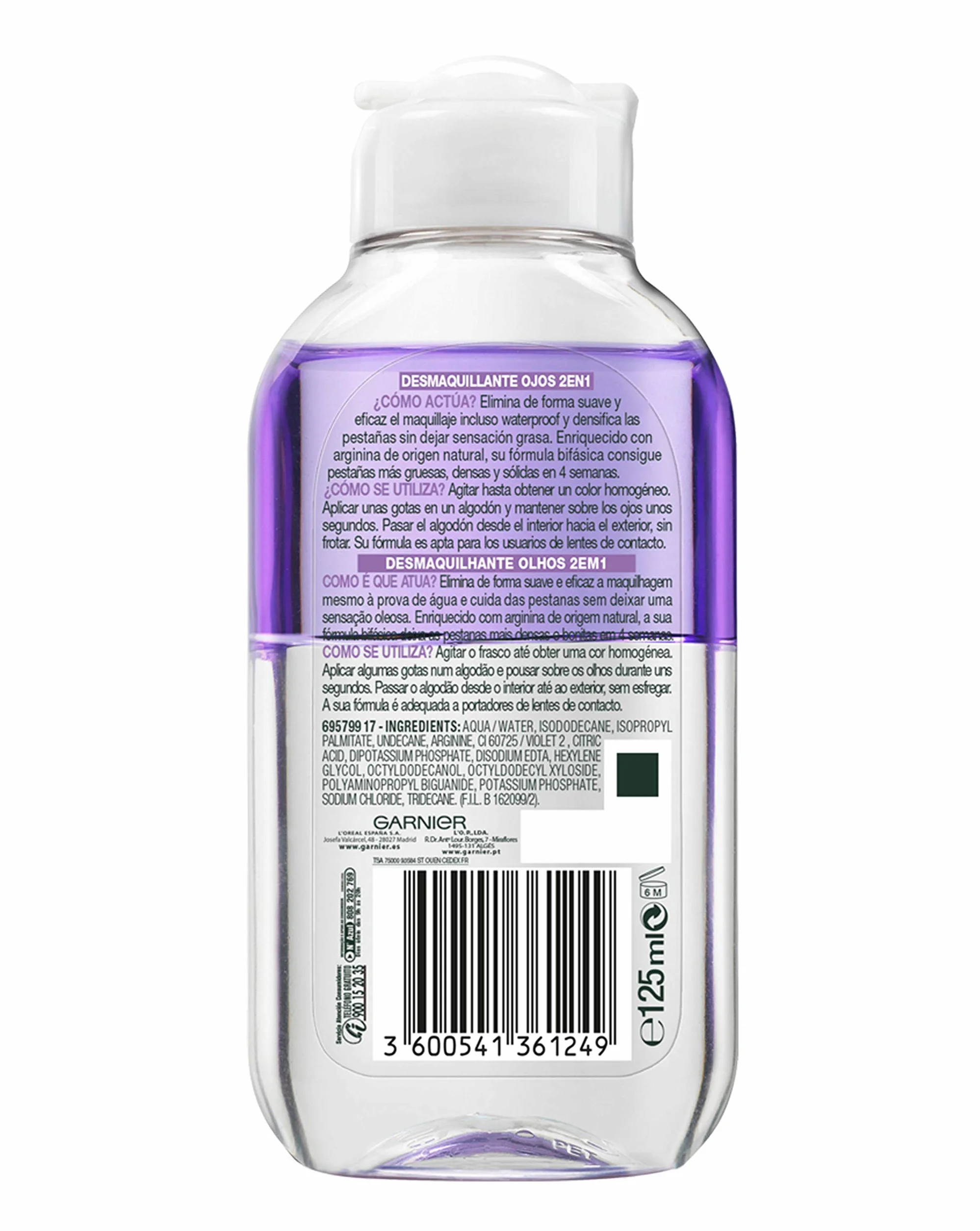 Garnier Skin Active Desmaquillante de Ojos 2 en 1 Bifásico 125 ml