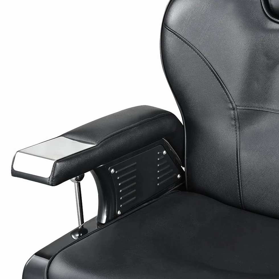 Sillón de Peluquería Reclinable Hidráulica 360º Profesional 96 x 94 x 84 cm Negro