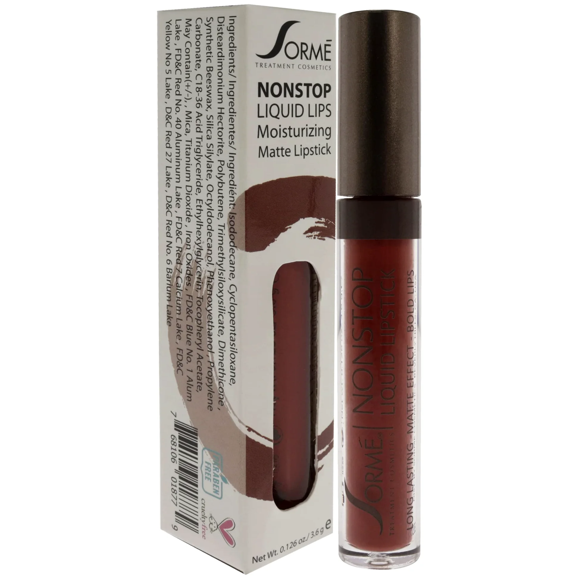 Nonstop Moisturizing Matte Liquid Lipstick - 273 Enchanted Sorme Cosmetics for Women 0.126 oz Lipstick