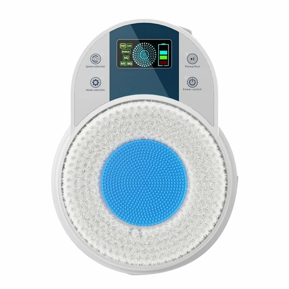 Cepillo de Espalda para Ducha, Cepillo Corporal, Cepillo de Espalda Eléctrico de Pared, Cepillo de Ducha de Limpieza Profunda con Enchufe Inteligente de la UE.