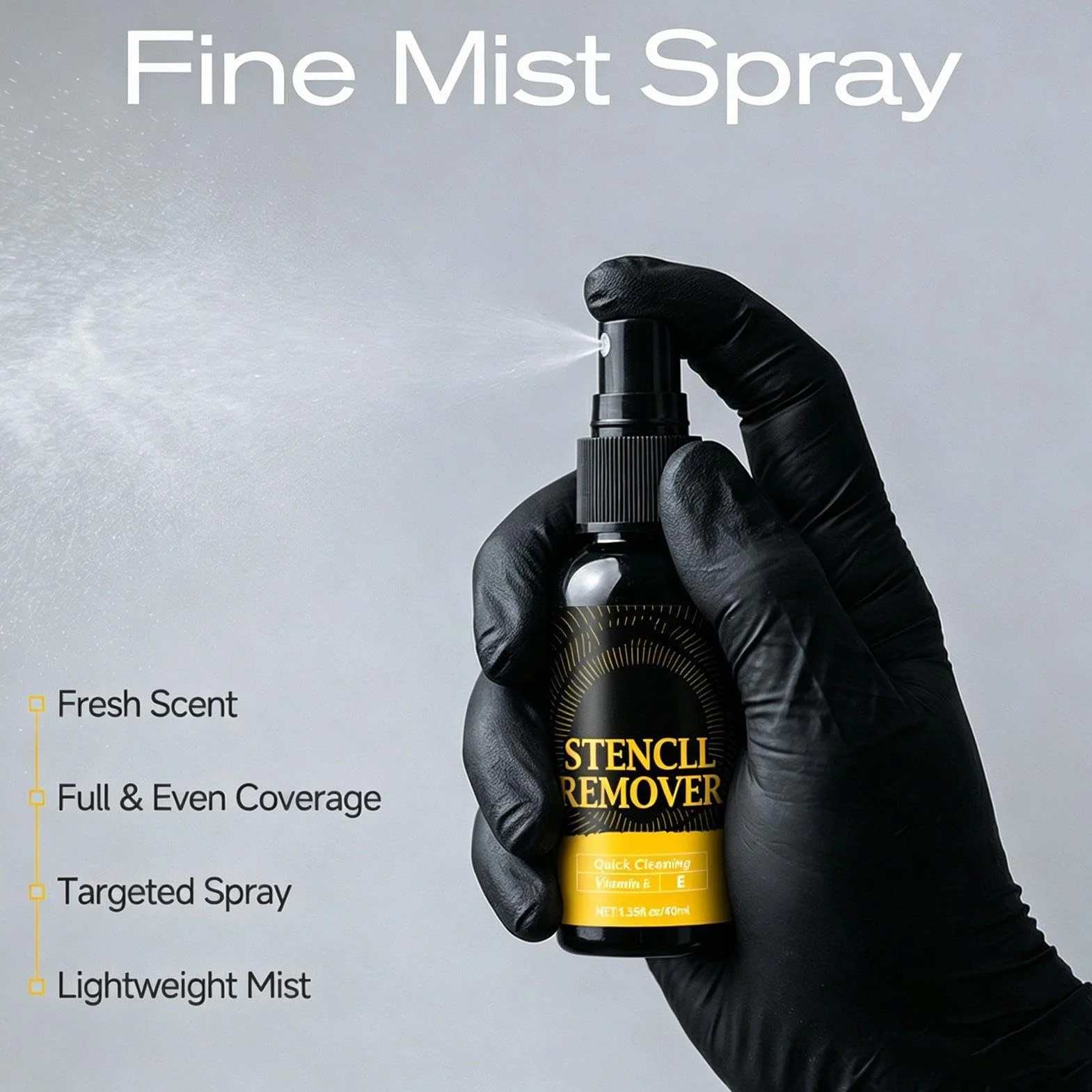 Spray Eliminador De Stencil 40ml Borrador Plantilla Tatuaje Secado Rápido No Irritante