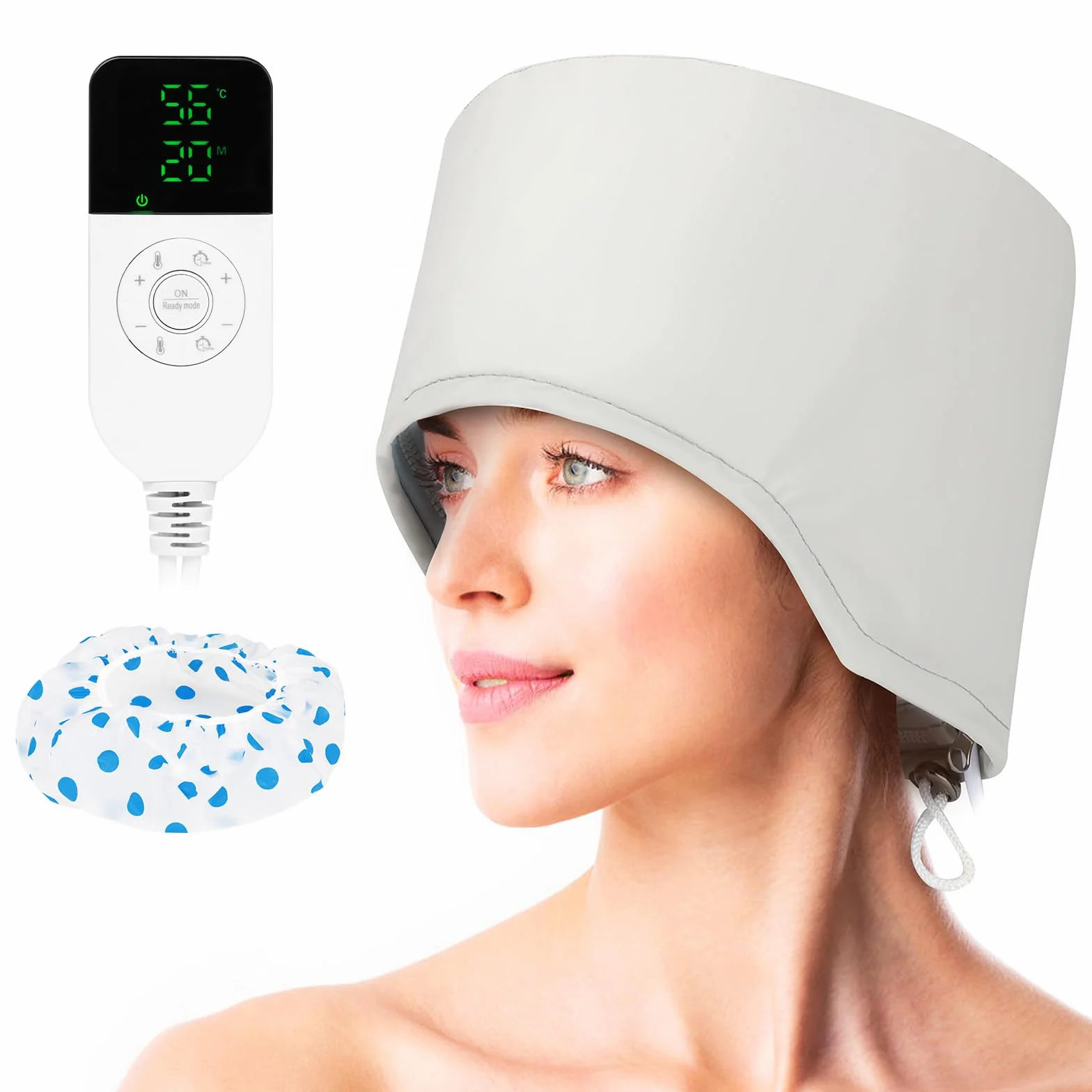 Gorro de Calentamiento Calor Pelo Cuidado del Cabello con Vapor Eléctrico Spa