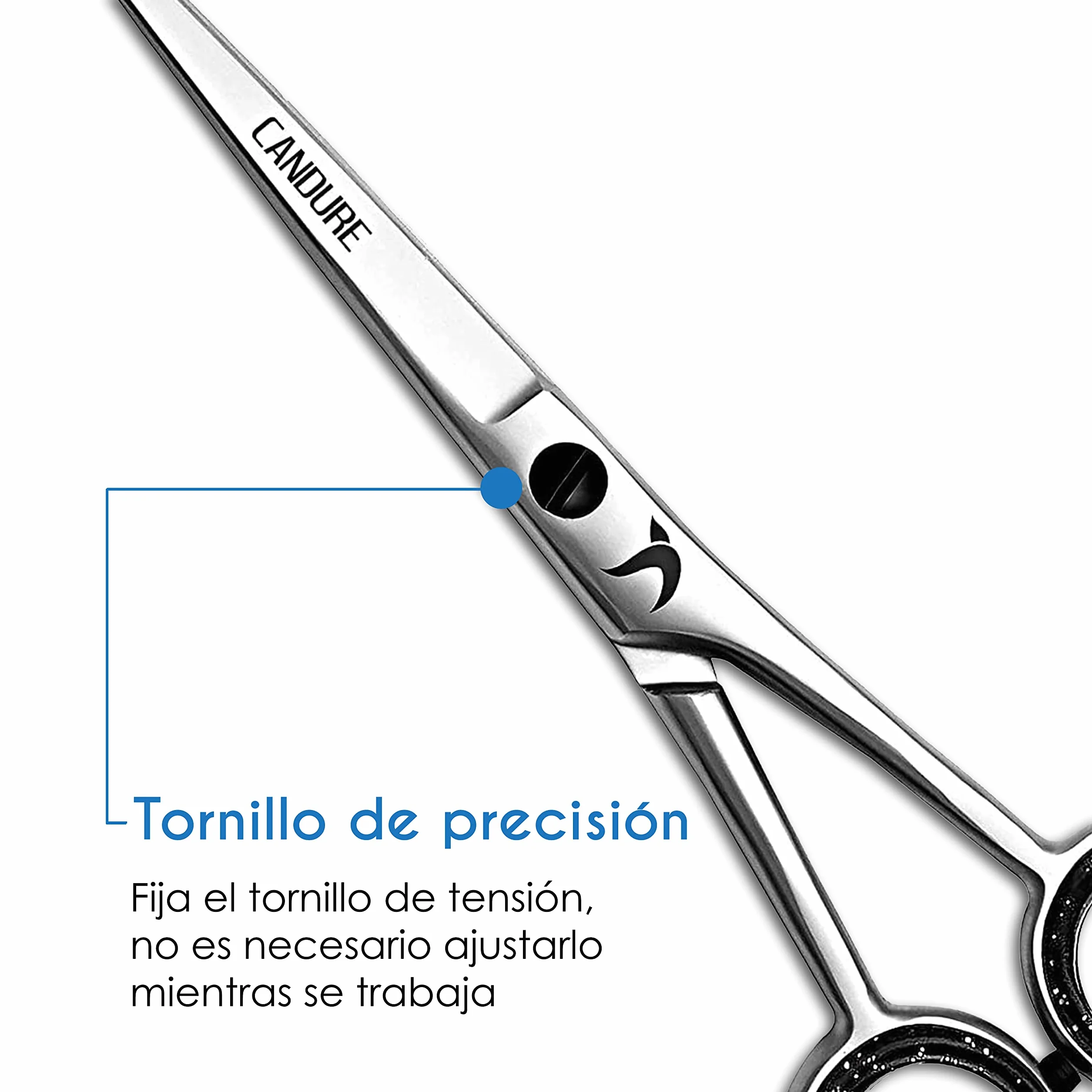 Candure Tijeras de Peluqueria Profesional Acero Inoxidable 6.5 Pulgadas