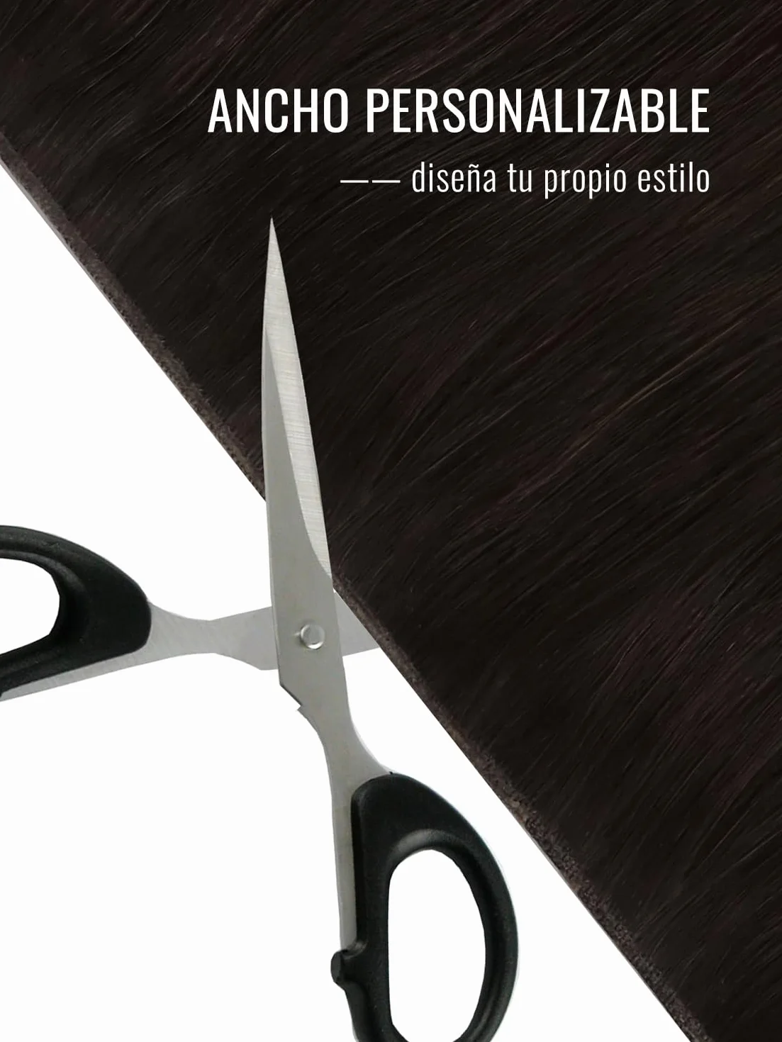Extensiones De Pelo Humano Adhesivas Tape-In Marrón Oscuro 22 Pulgadas 50 G