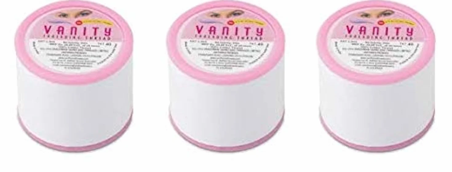 3 bobinas Vanity Antibacterial Ceja Hilo | Depilación del vello facial | Hilos de algodón Vanity
