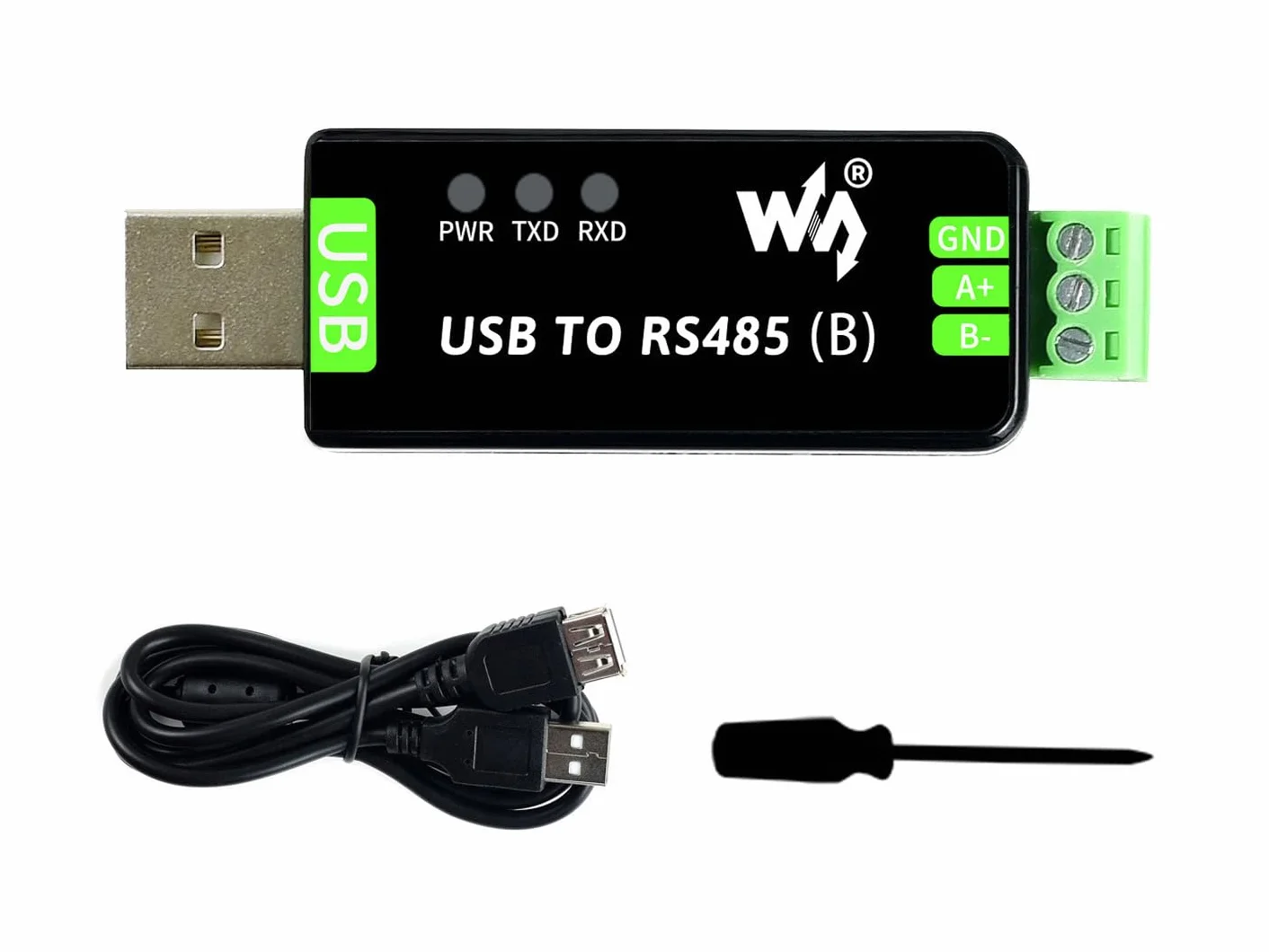 Waveshare Industrial USB to RS485 Bidirectional Converter CH343G SP485EEN ESD TVS Protection Mac Linux Android WinCE Win11/10/8.1/8/7/XP