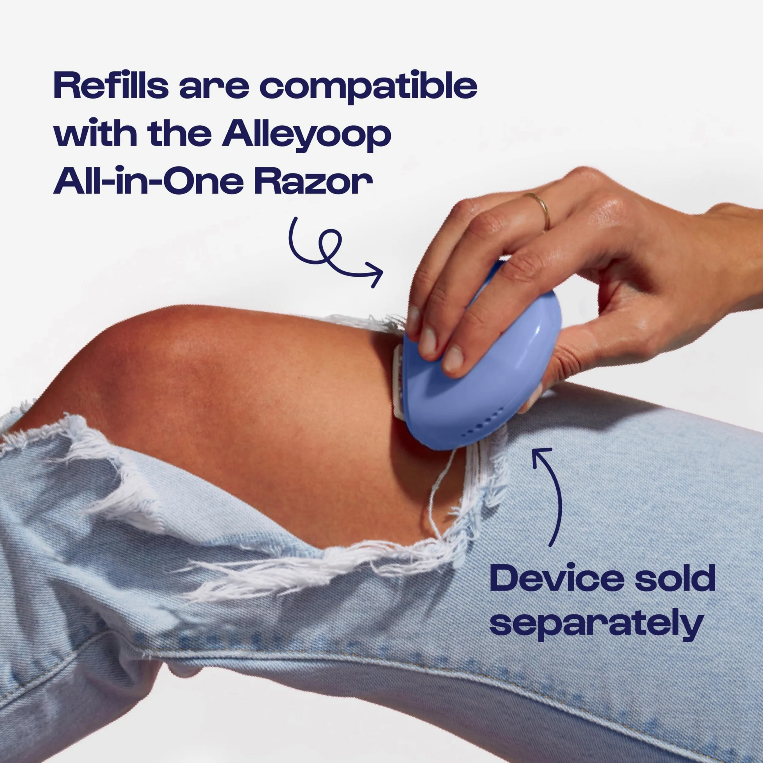 Alleyoop Stay Sharp Razor - Paquete de recambio para maquinilla de afeitar portátil de viaje, perfecto para retoques sobre la marcha, incluye 4 cartuchos de afeitar de triple hoja y 2 barras