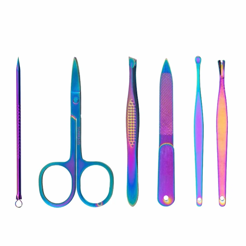 Juego de manicura, cortaúñas, pedicura, kit de manicura de acero inoxidable, kit de herramientas de manicura/pedicura de uñas de viaje portátil, kit de herramientas de manicura de viaje profesional co