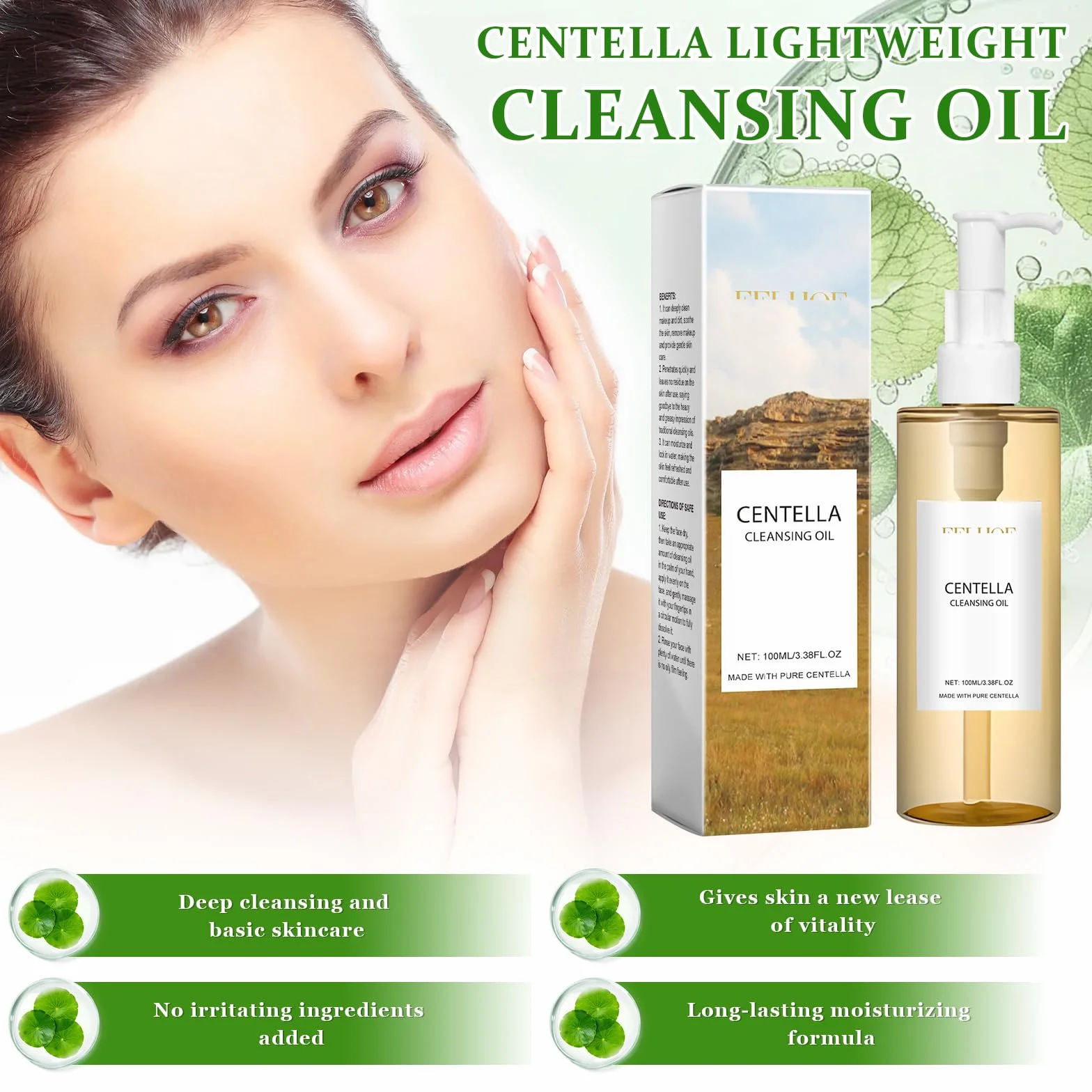 Centella Kit: Cleansing Oil + Stick Mask, Aceite Limpiador Facial Desmaquillante
