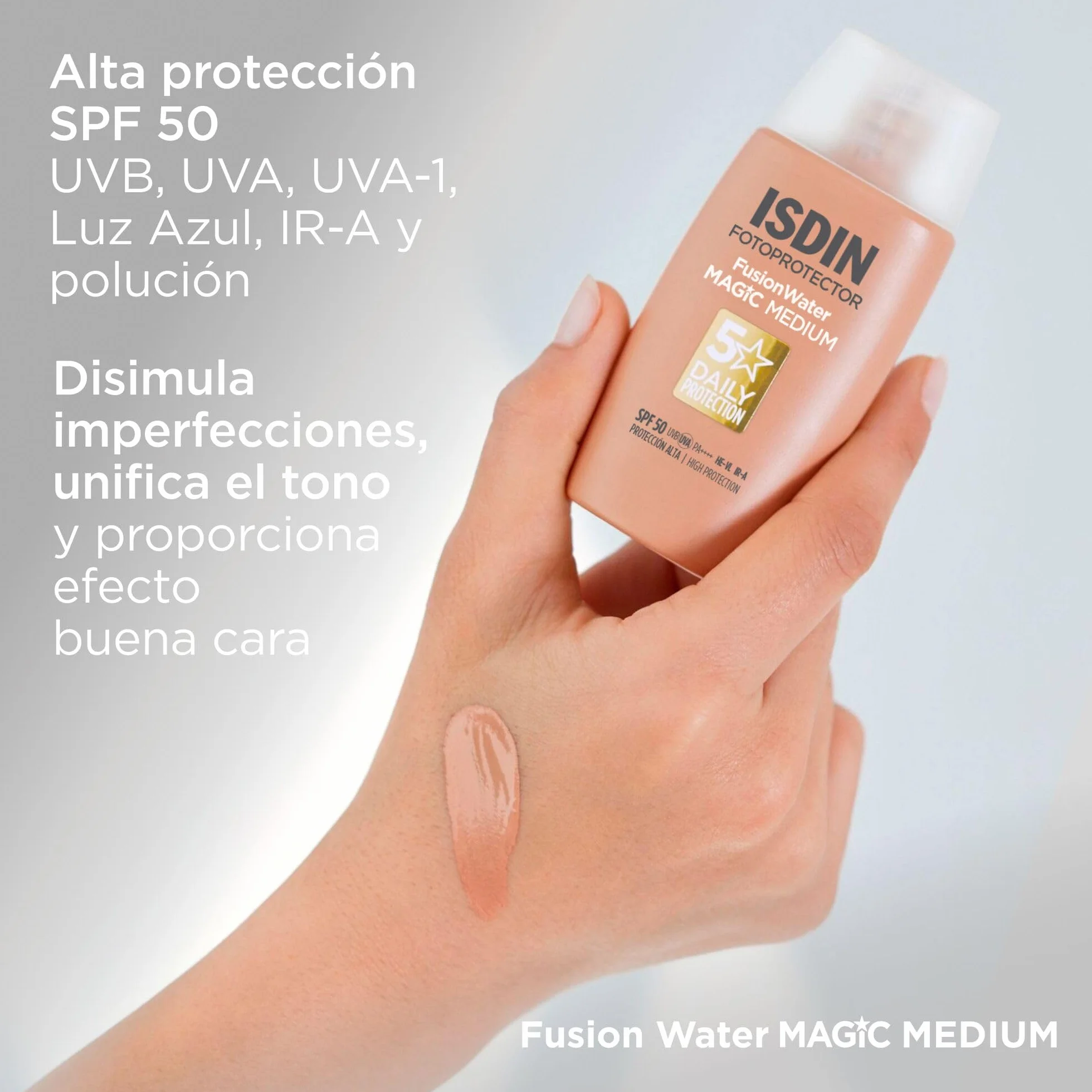 ISDIN Fusion Water Magic Color SPF 50 Protector Solar Facial 50ml