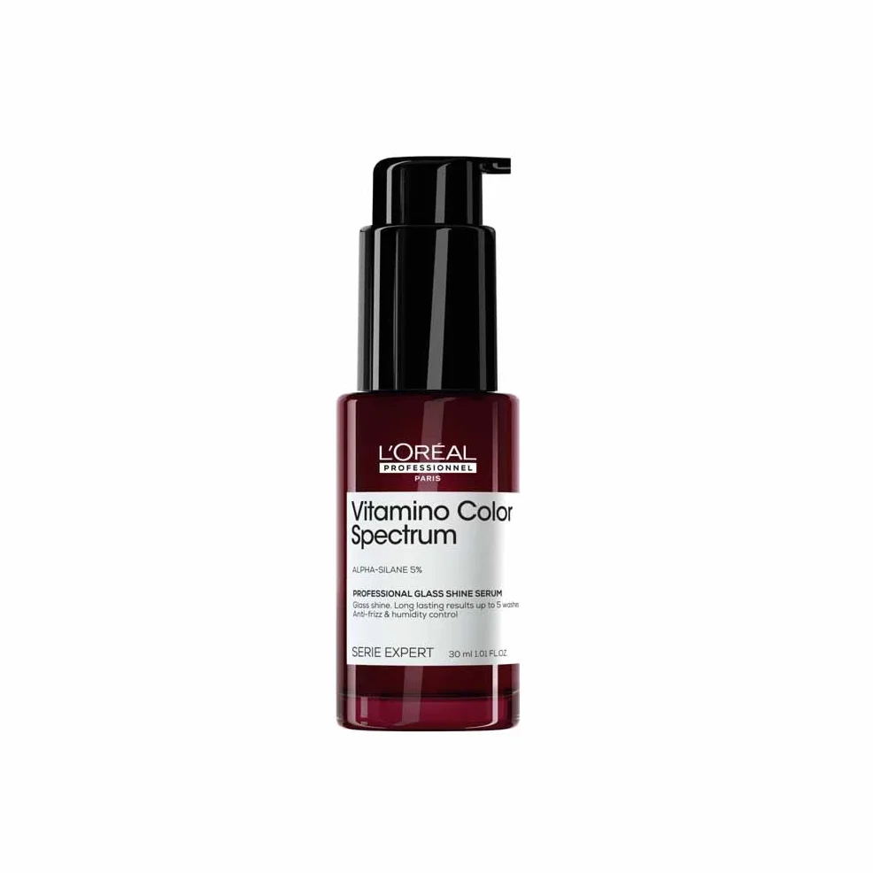 L'Oréal Professionnel Serie Expert Vitamino Color Spectrum Serum Glass Shine, Tratamiento Profesional Anti-frizz con Protección Térmica, Sin Aclarado, Brillo hasta 10 Lavados, Cabello Teñido, 30 ml