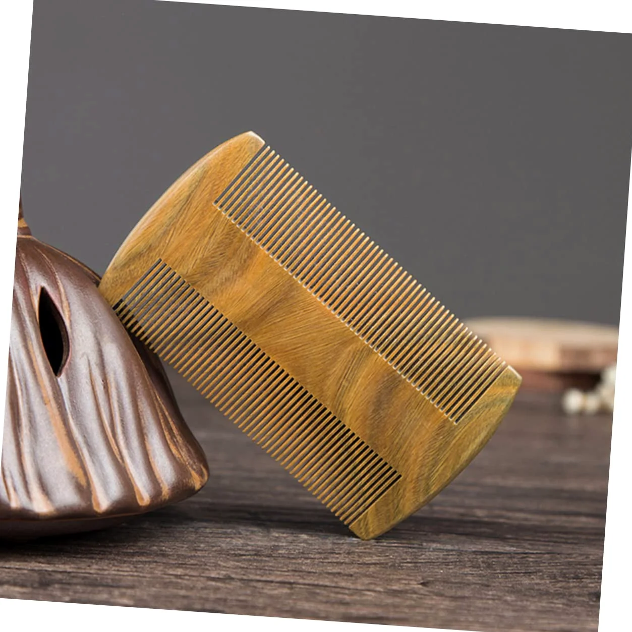 minkissy 5 peines de bolsillo para barba de sándalo verde para hombres, peine de bolsillo para barba, de corte de a, de bigote, de a para hombres, s para cabello hombre,