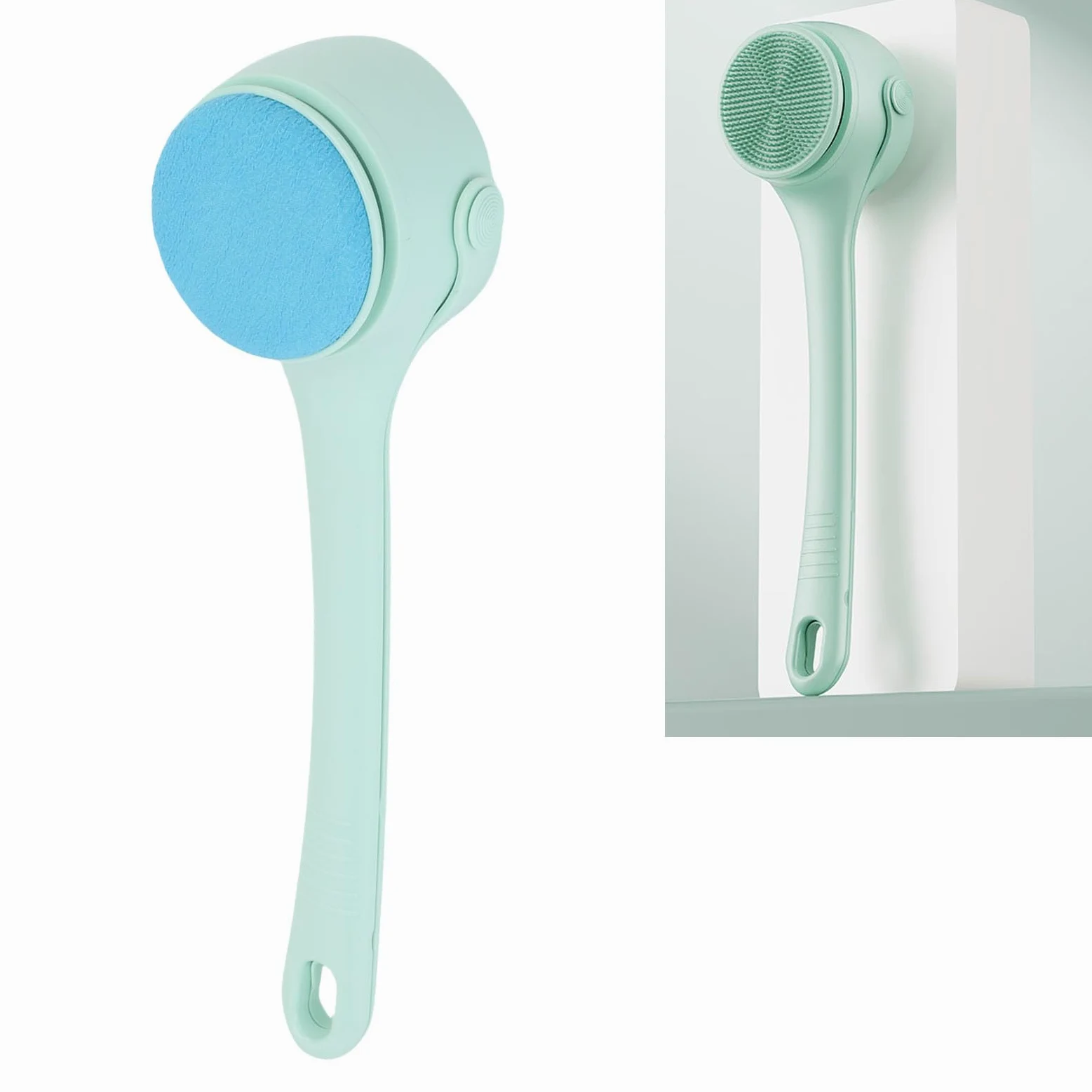 Srliya Potente Exfoliante Corporal Eléctrico con Batería Recargable para una Experiencia de Baño Eficiente (Verde)