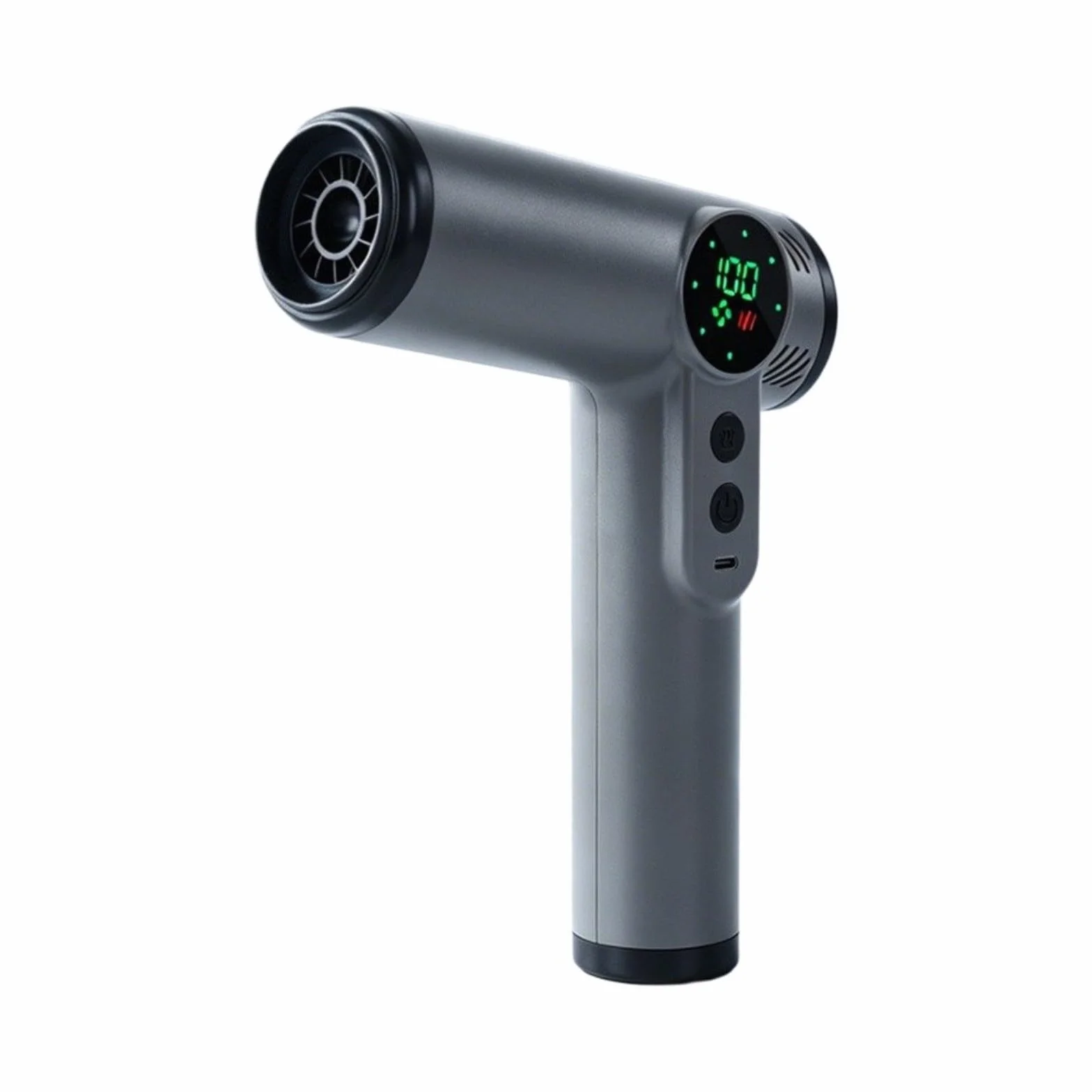 Secador de pelo portátil inalámbrico recargable por USB, secador de pelo de viaje con boquilla, ligero, ABS, compacto, para uso en casa, gimnasio, viajes (gris)