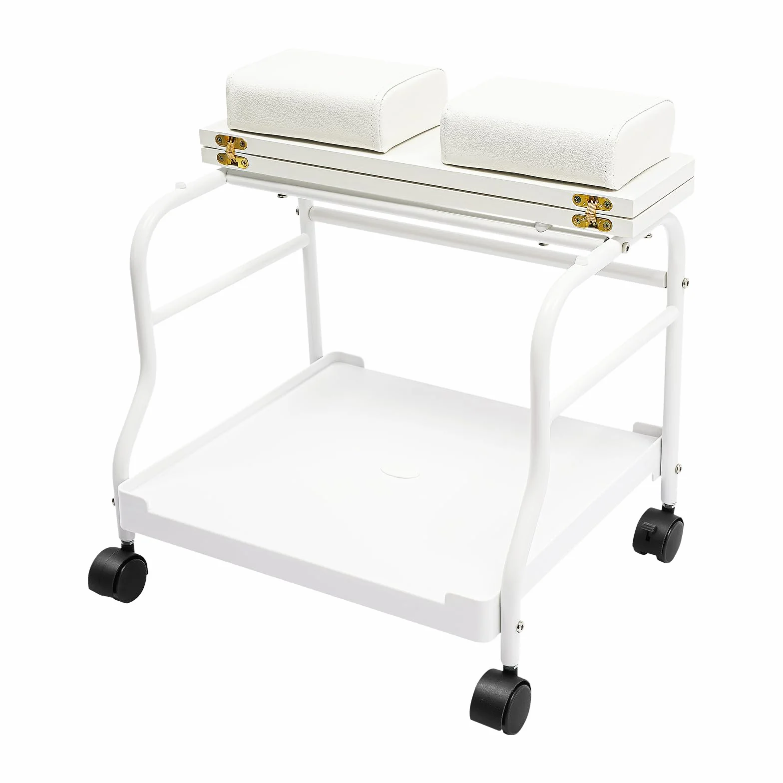 Pediluvio Spa Trolley Portátil para Uñas y Pedicura Carrito Masaje Mesa Salón Blanco