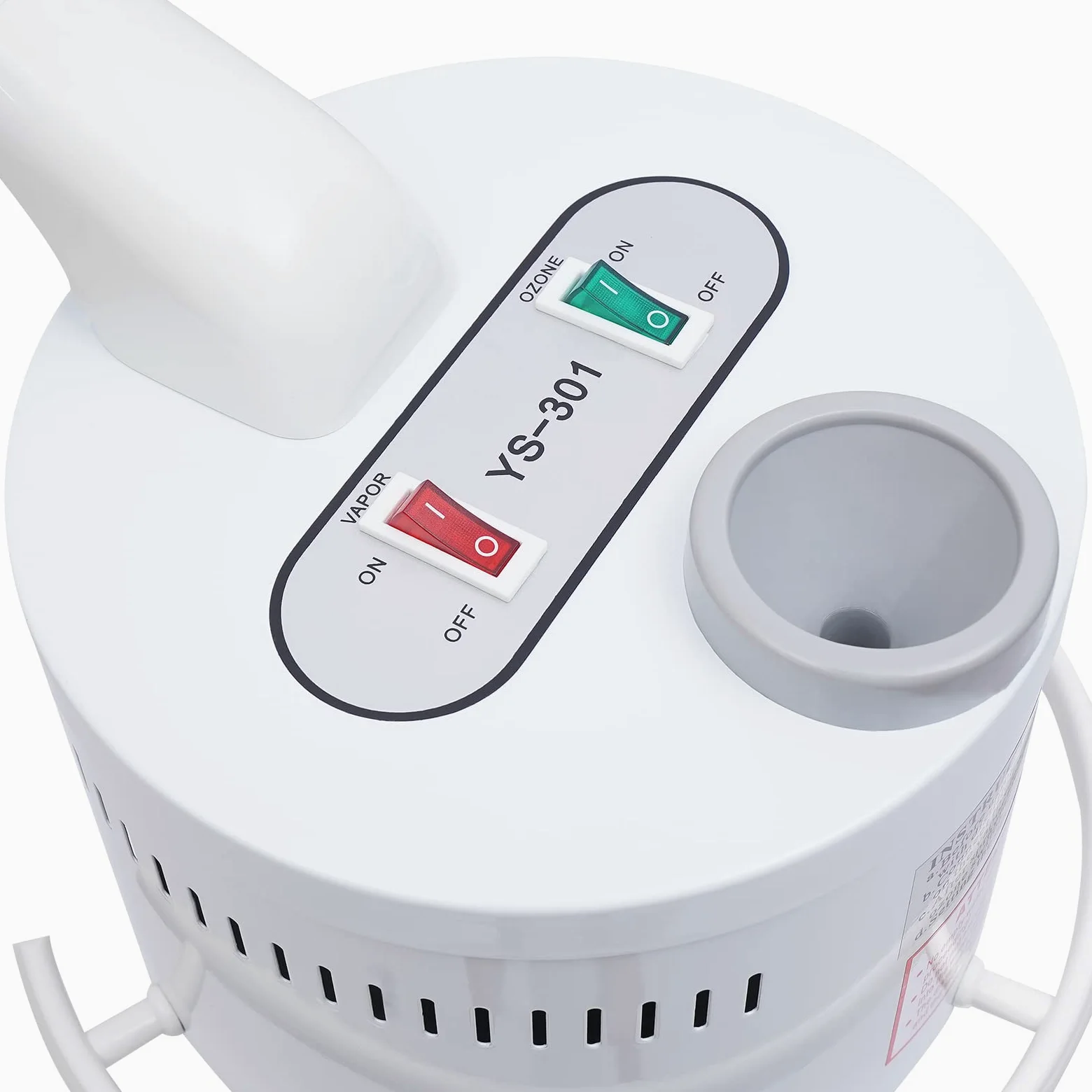 Vaporizador facial 2 en 1 y 5 luces LED con lupa, pulverizador facial, spa, belleza, ozono, vaporizador para hidratación y cuidado de la piel