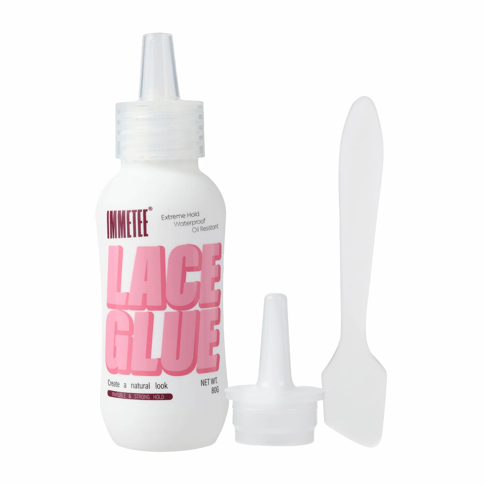 immetee Pegamento Para Peluca Lace Glue Resistente al Agua Invisible 80g