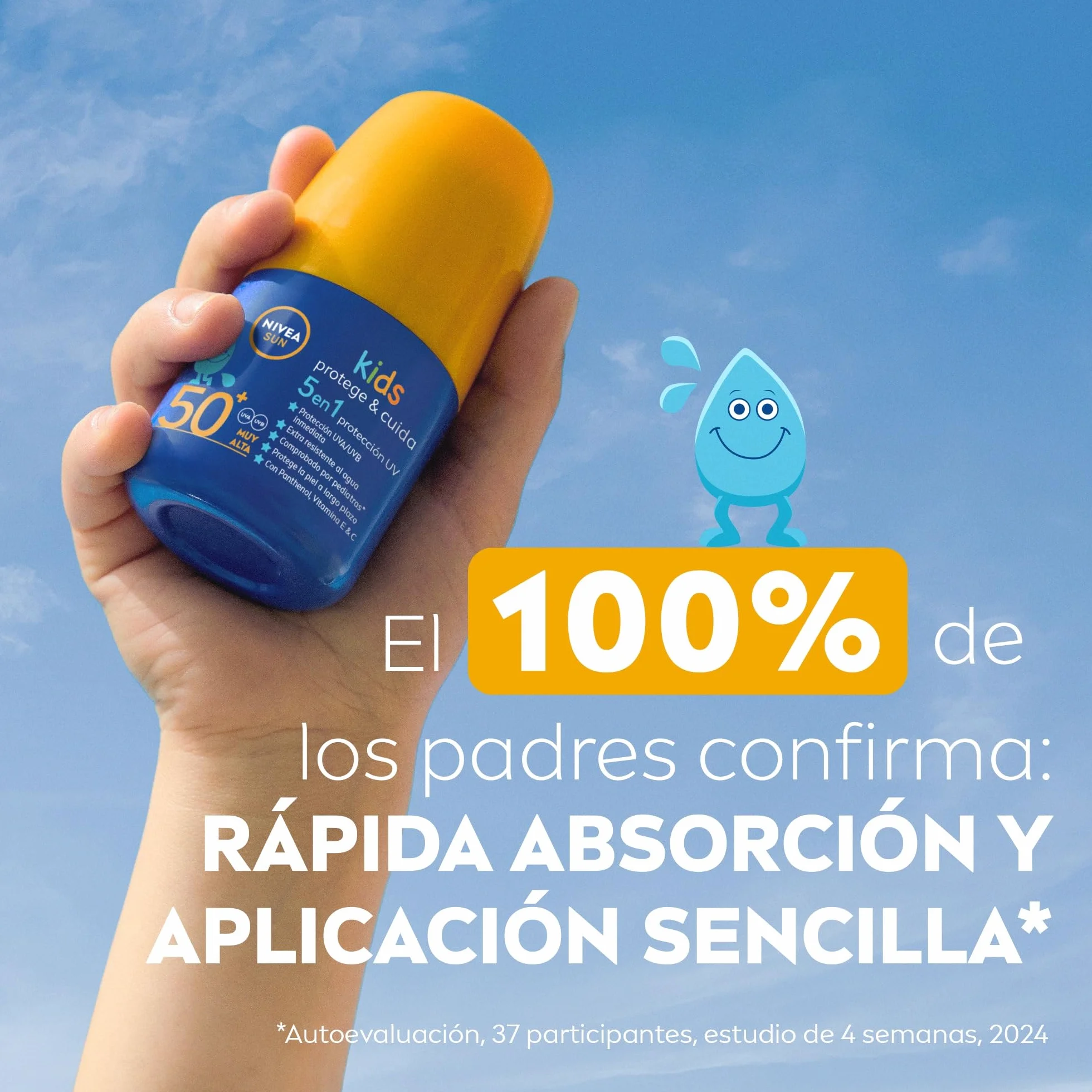 NIVEA SUN Protege & Cuida Kids Roll-On FP50+ Protector Solar Infantil 50 ml