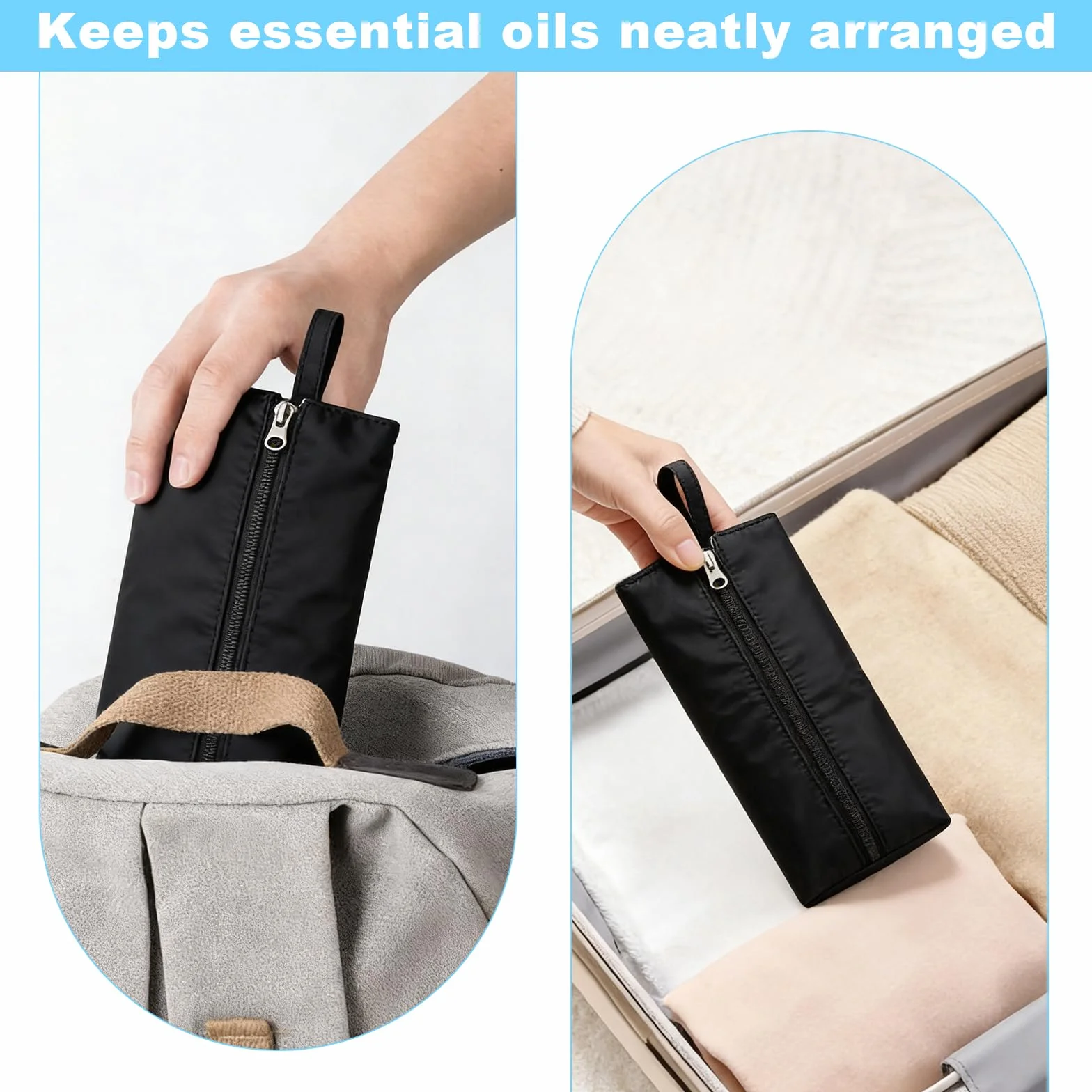Soporte y Tapete para Rizador de Pelo, Organizador para Herramientas Calientes, Bolsa de Viaje Portátil