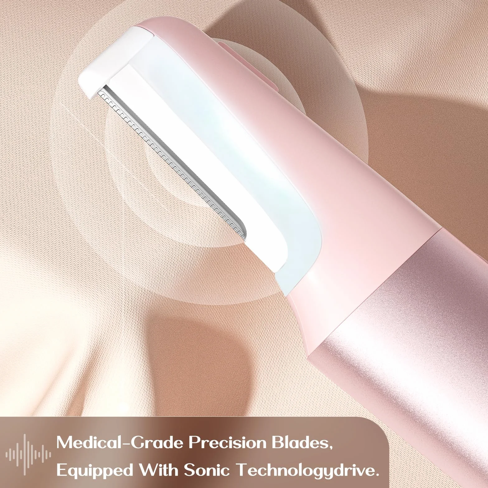 WLU Dermaplane - Maquinilla de afeitar para mujer con 10 cuchillas reemplazables, herramienta de dermaplaning para eliminar el vello facial y la pelusa de melocotón, herramienta de dermaplaning sónico
