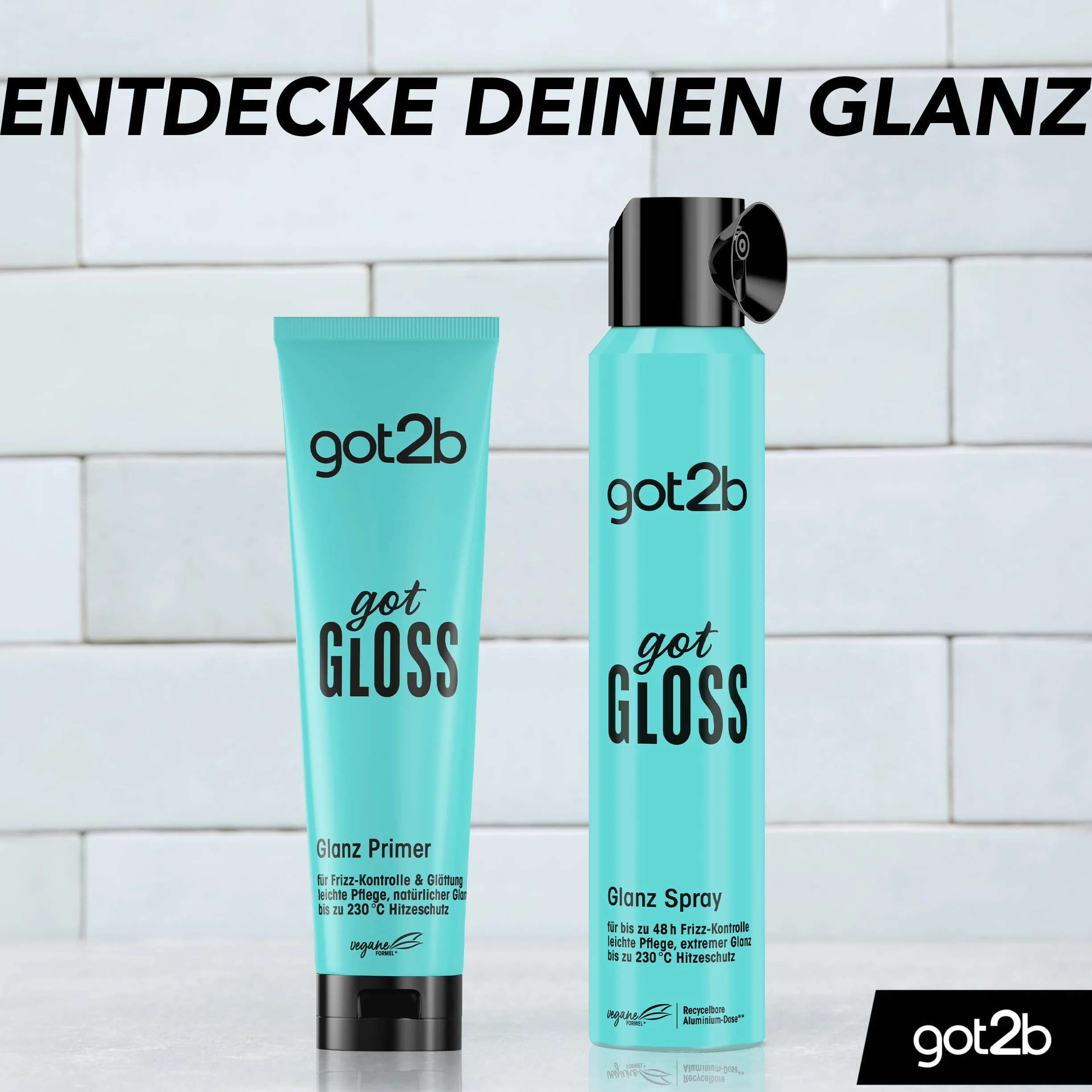 got2b gotGloss Brillo Spray 200 ml spray de brillo para el cabello 48 horas control encrespamiento protección térmica 230°C