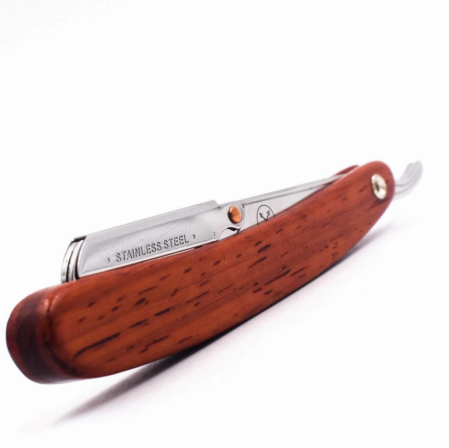 Parker Safety Razor Parker Rosewod mango de madera profesional peluquero maquinilla de afeitar recta y 5 hojas - Nuevo 2019 Palo de rosa